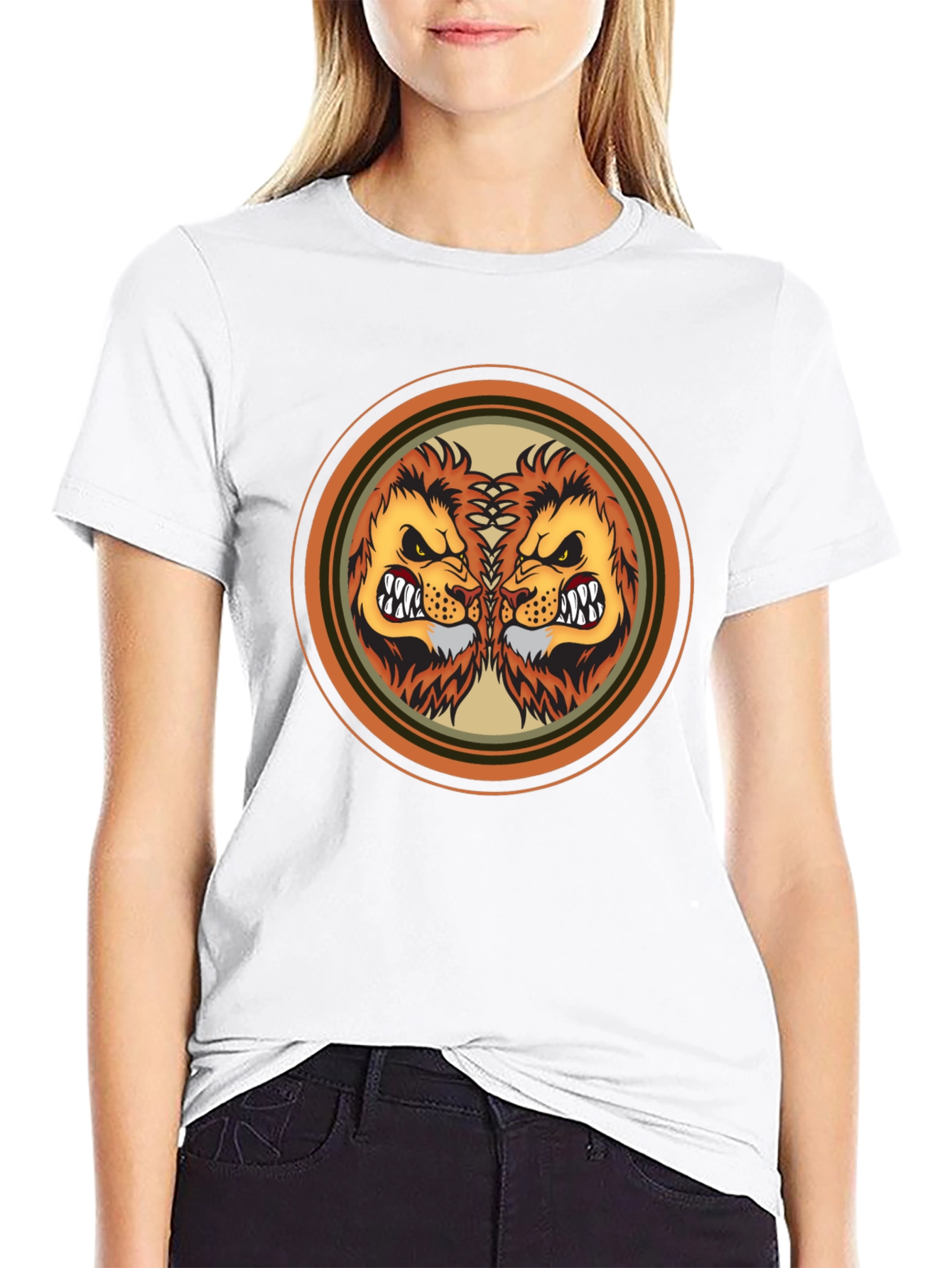 Lion Double Vision Graphic Tee - Fierce Style