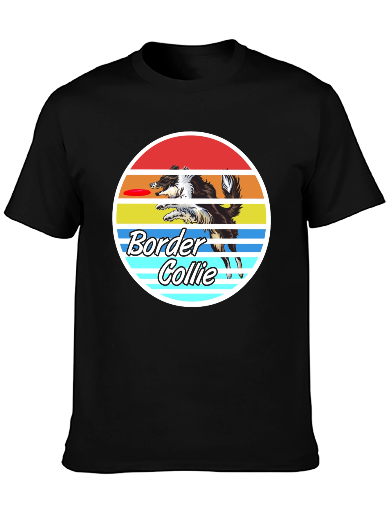 Border Collie Retro Graphic Tee