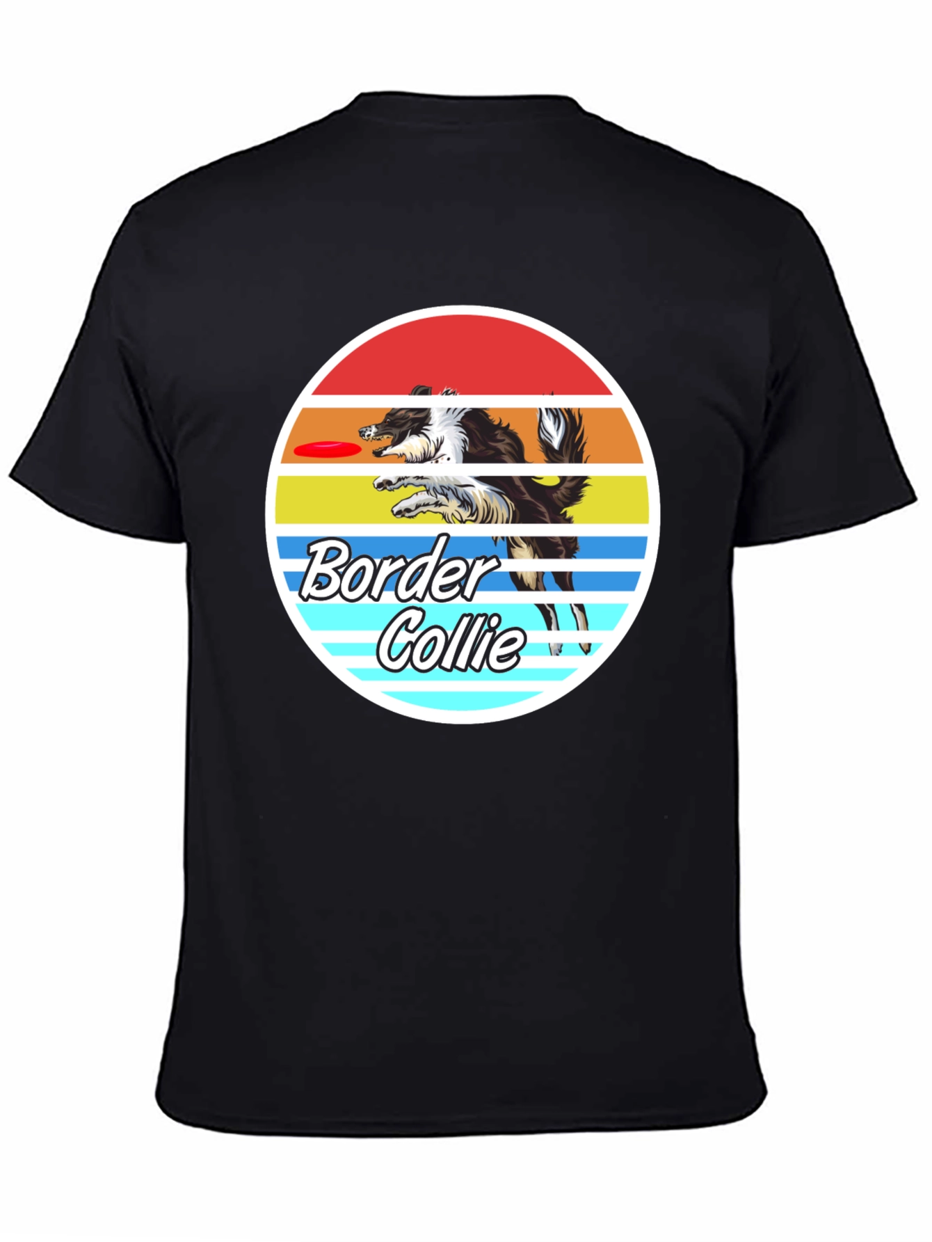 Border Collie Retro Graphic Tee