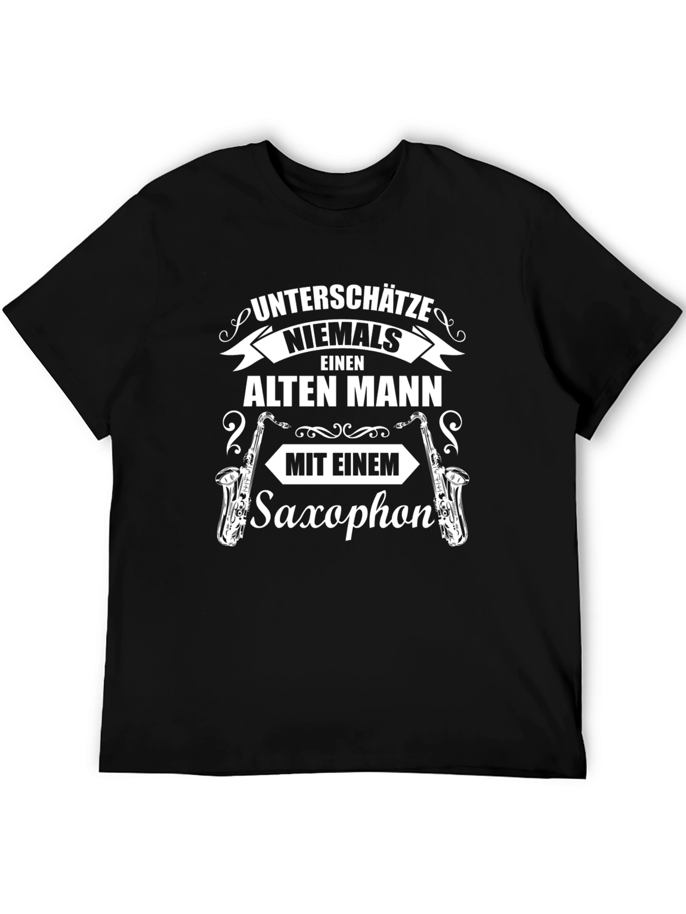 Saxophonist Old Man Graphic T-Shirt