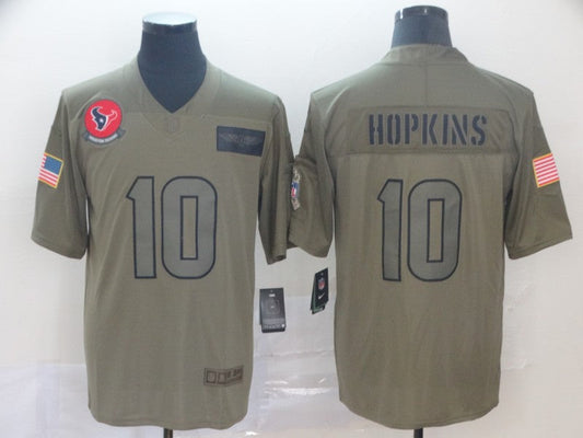 Men's Houston Texans DeAndre Hopkins #10 Brown Game Jerseys