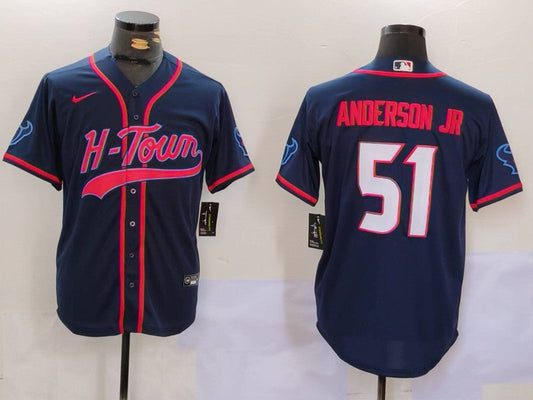 Men's Houston Texans Will Anderson Jr. #51 Navy Game Player Jerseys