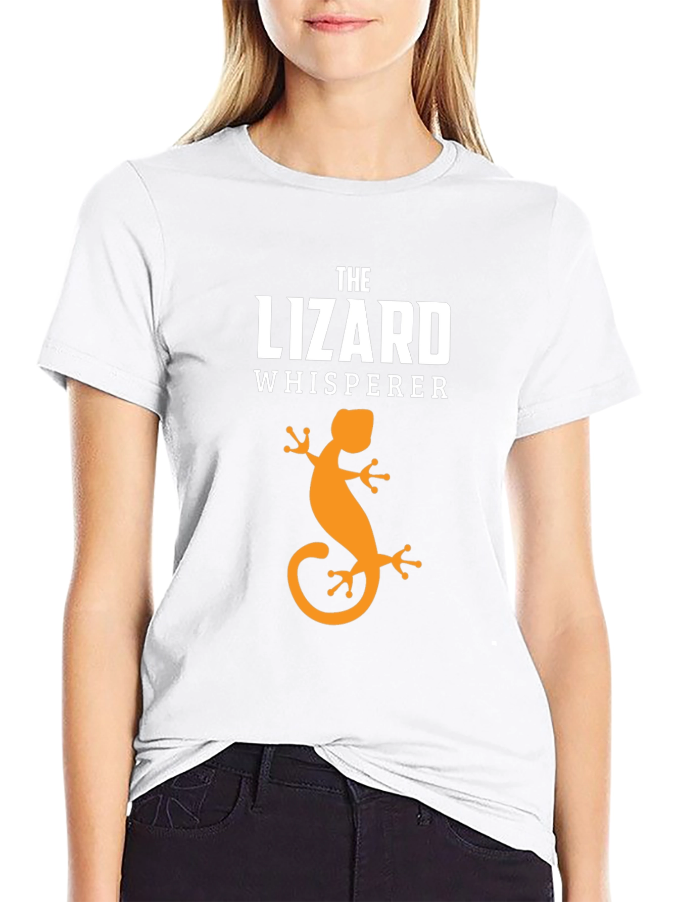 The Lizard Whisperer Black Graphic T-Shirt