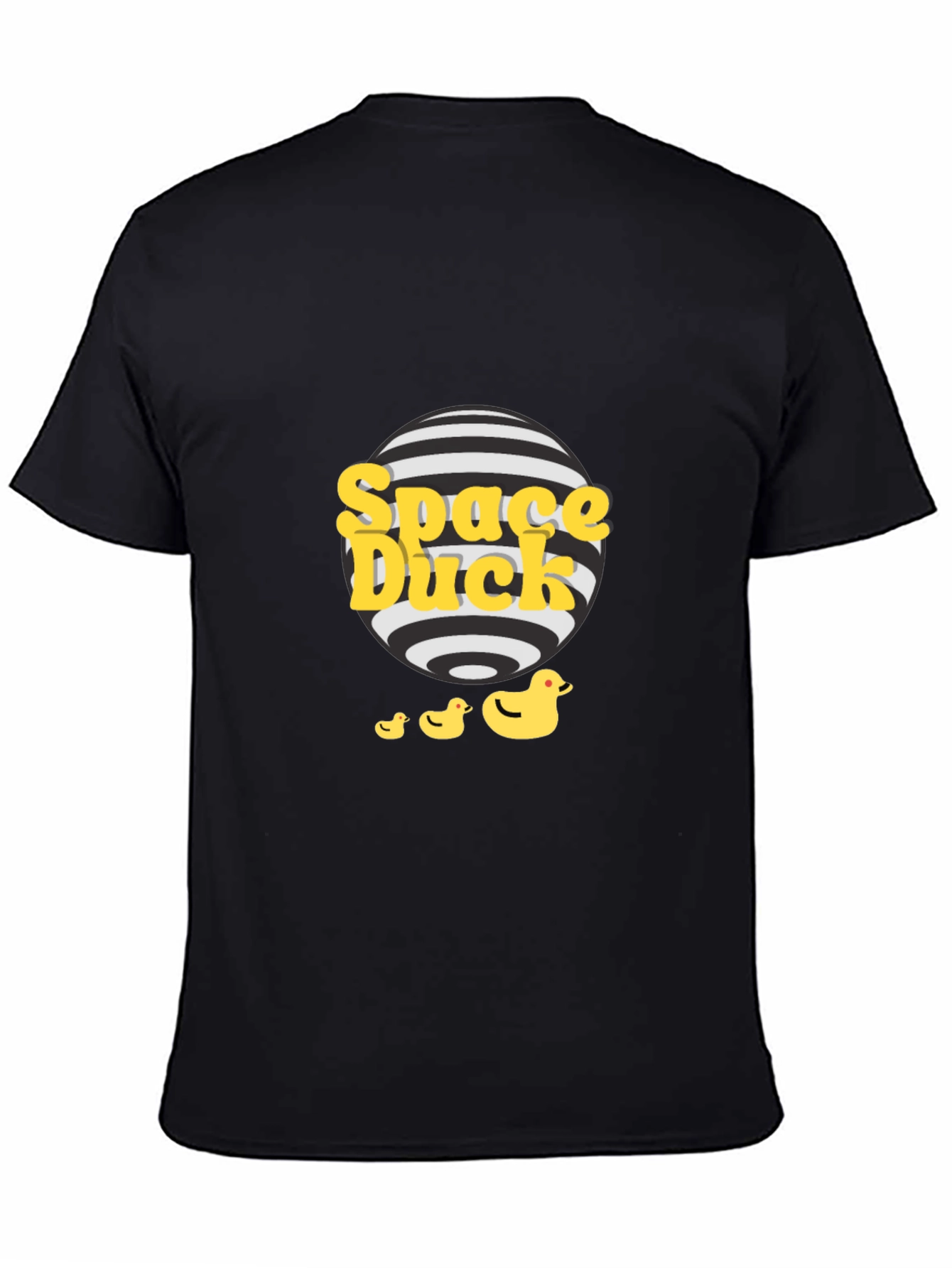 Space Duck Graphic Tee - Quirky Black T-Shirt