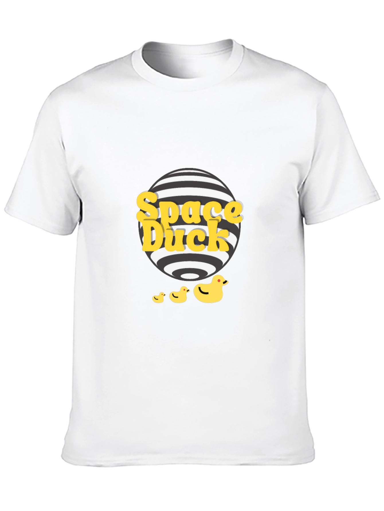 Space Duck Graphic Tee - Quirky Black T-Shirt