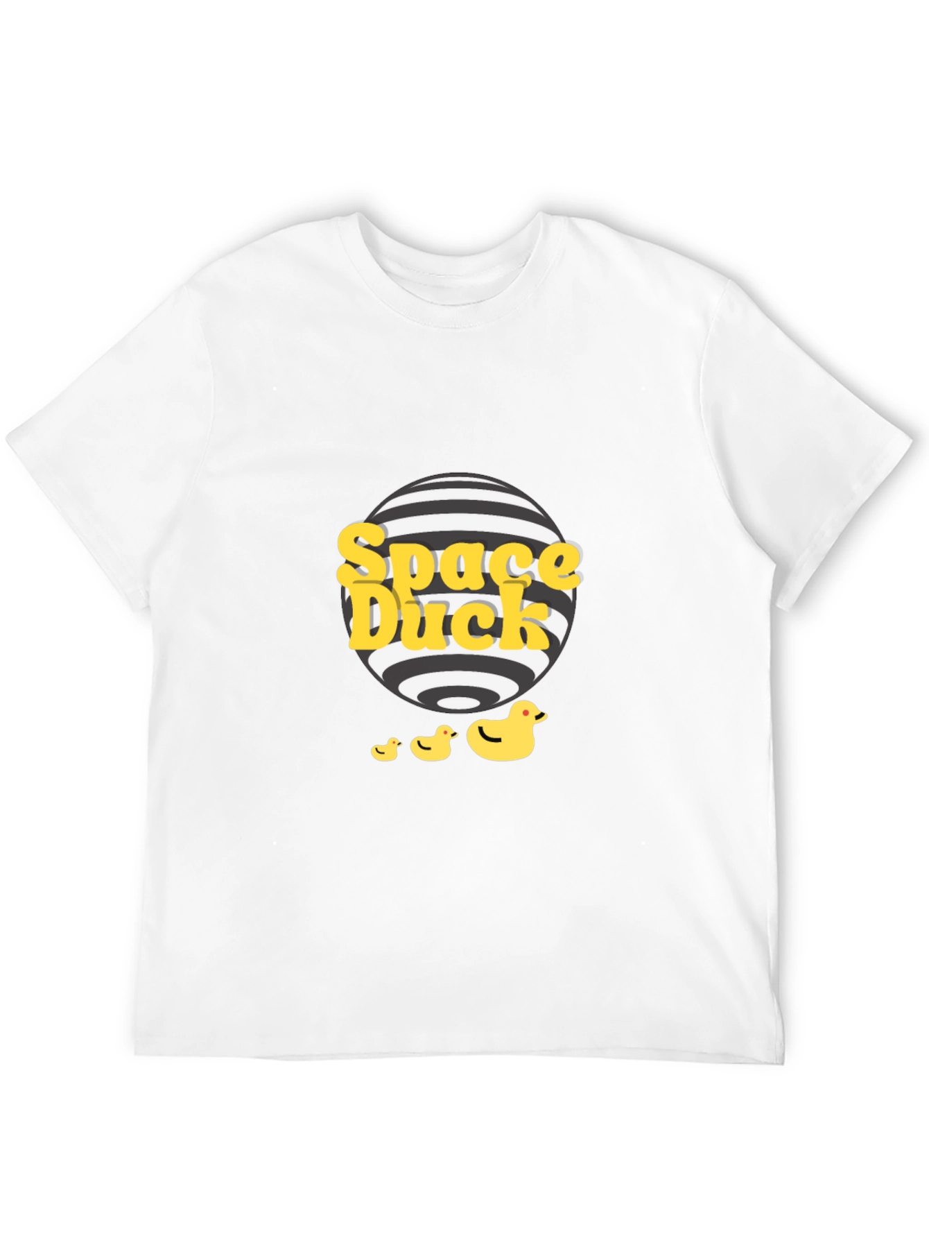 Space Duck Graphic Tee - Quirky Black T-Shirt