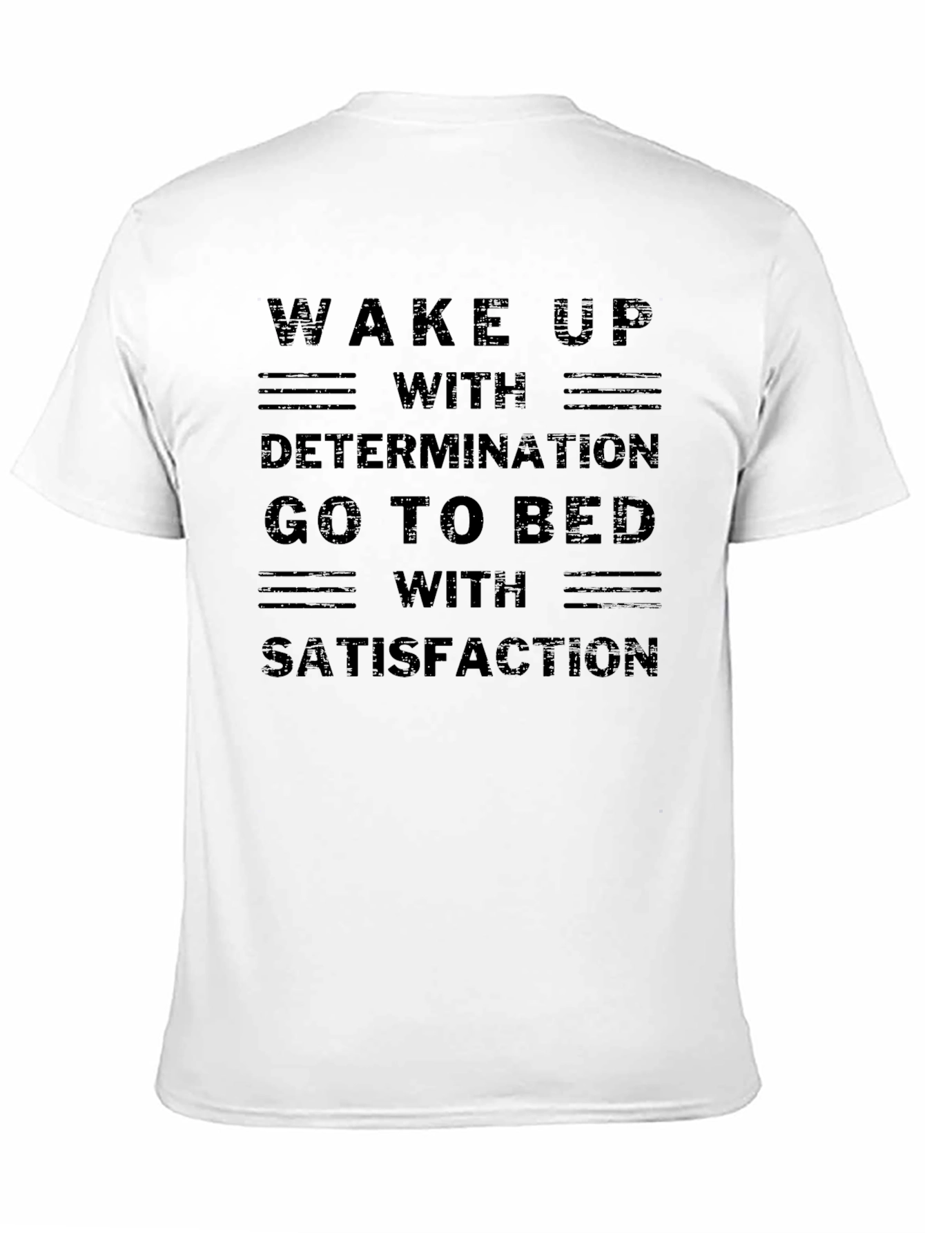 Motivational Wake Up Graphic Black T-Shirt