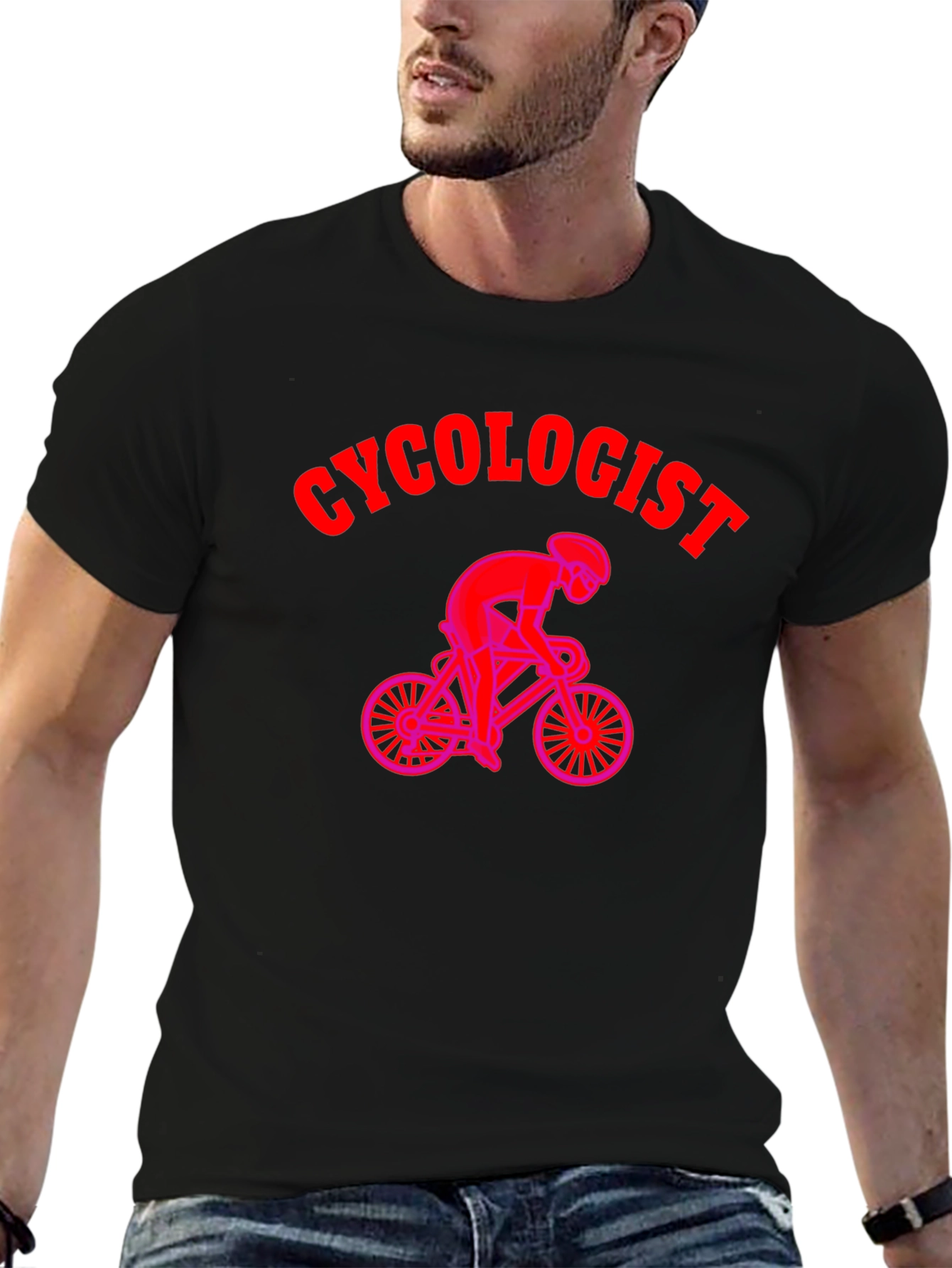 Cycologist Black T-Shirt - Cycling Enthusiast Apparel