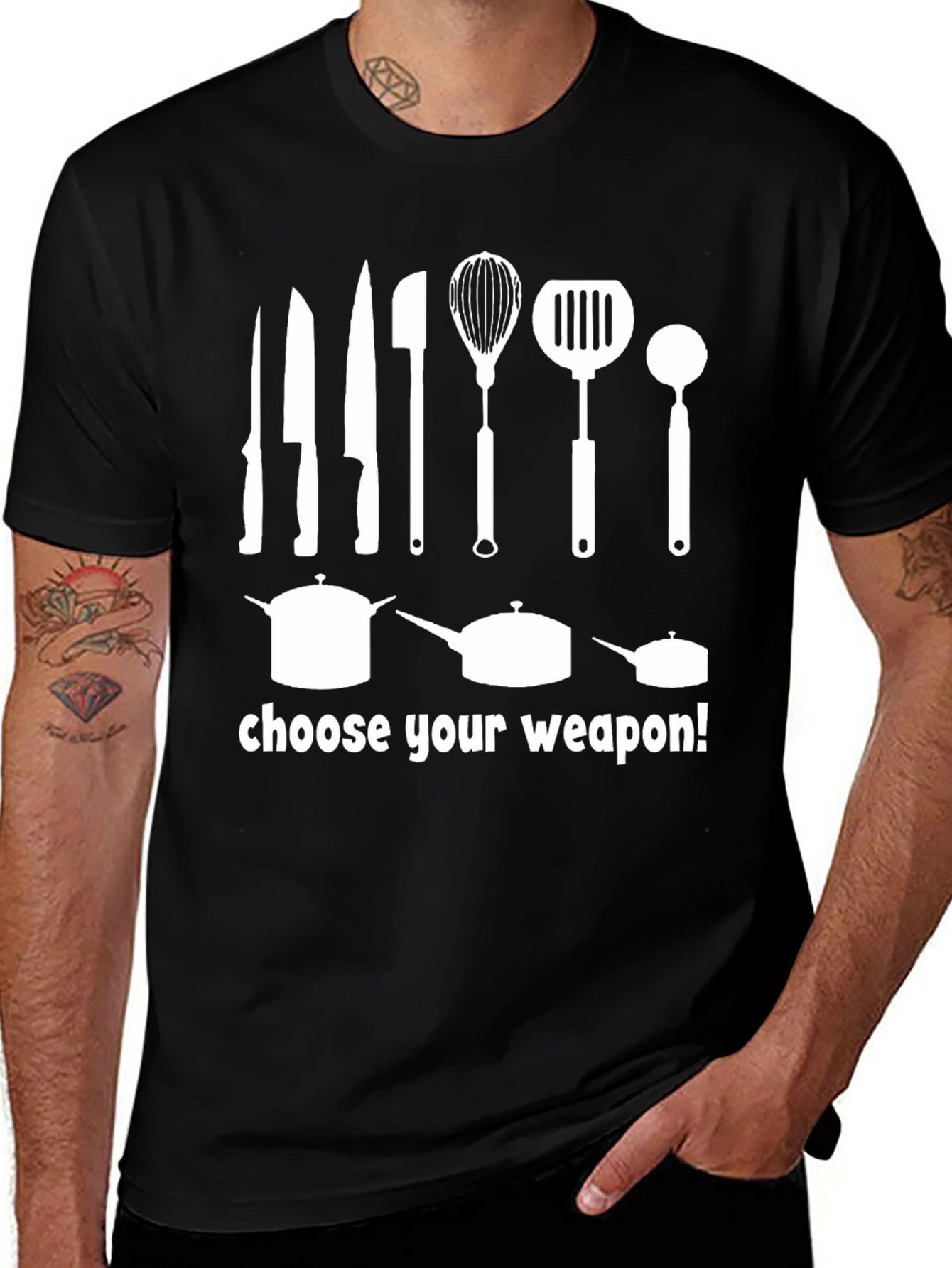 Choose Your Weapon Chef T-Shirt