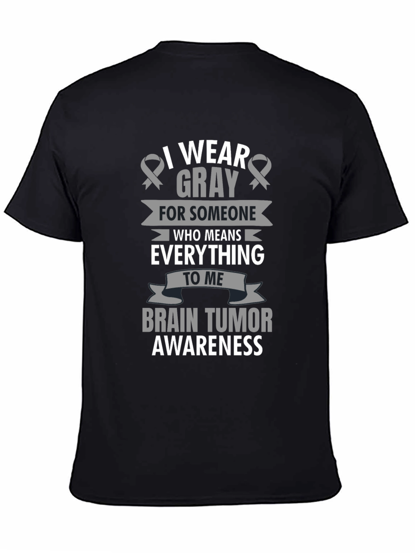 Gray Ribbon Brain Tumor Awareness T-Shirt
