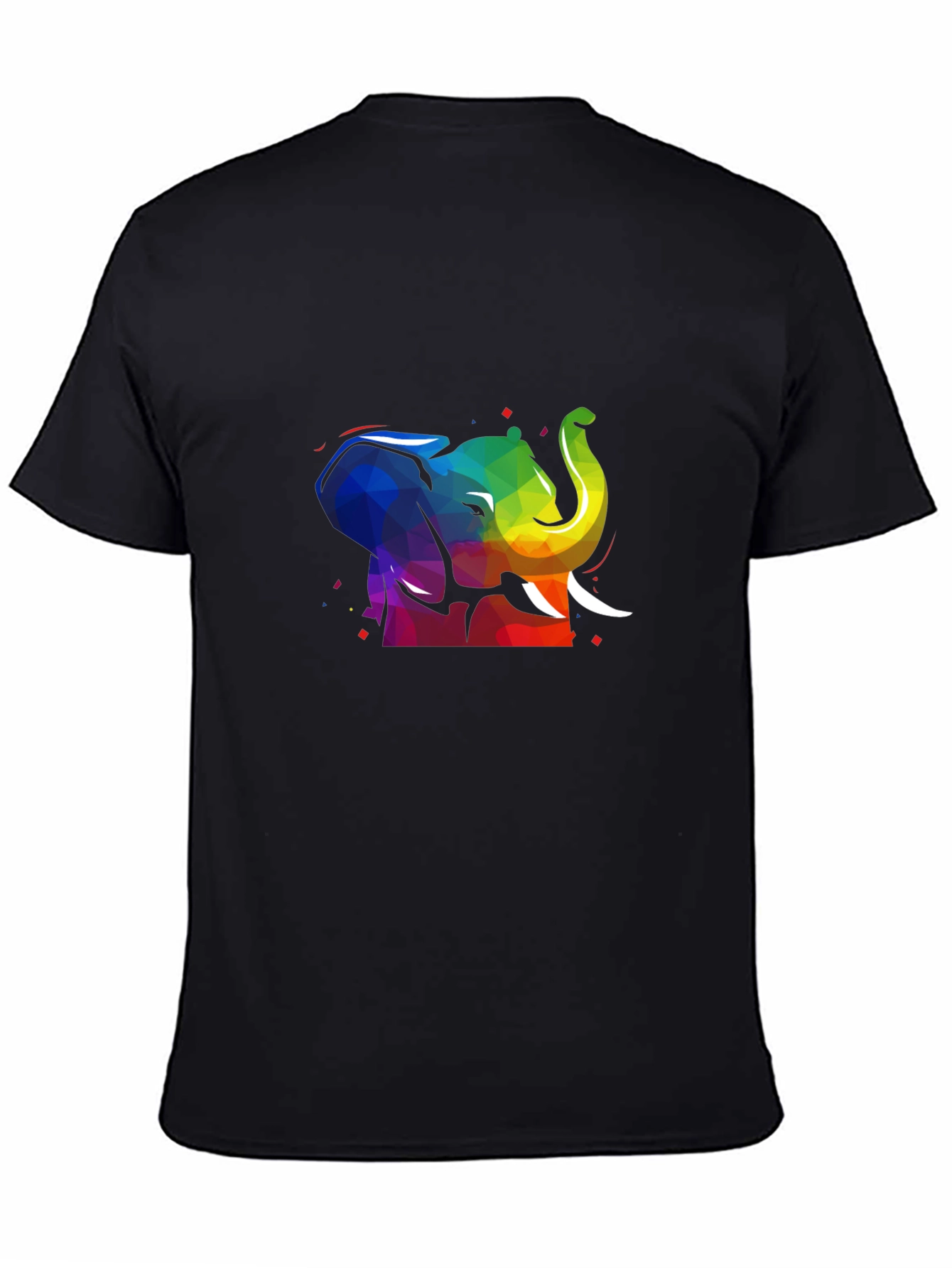 Rainbow Elephant T-Shirt - Black