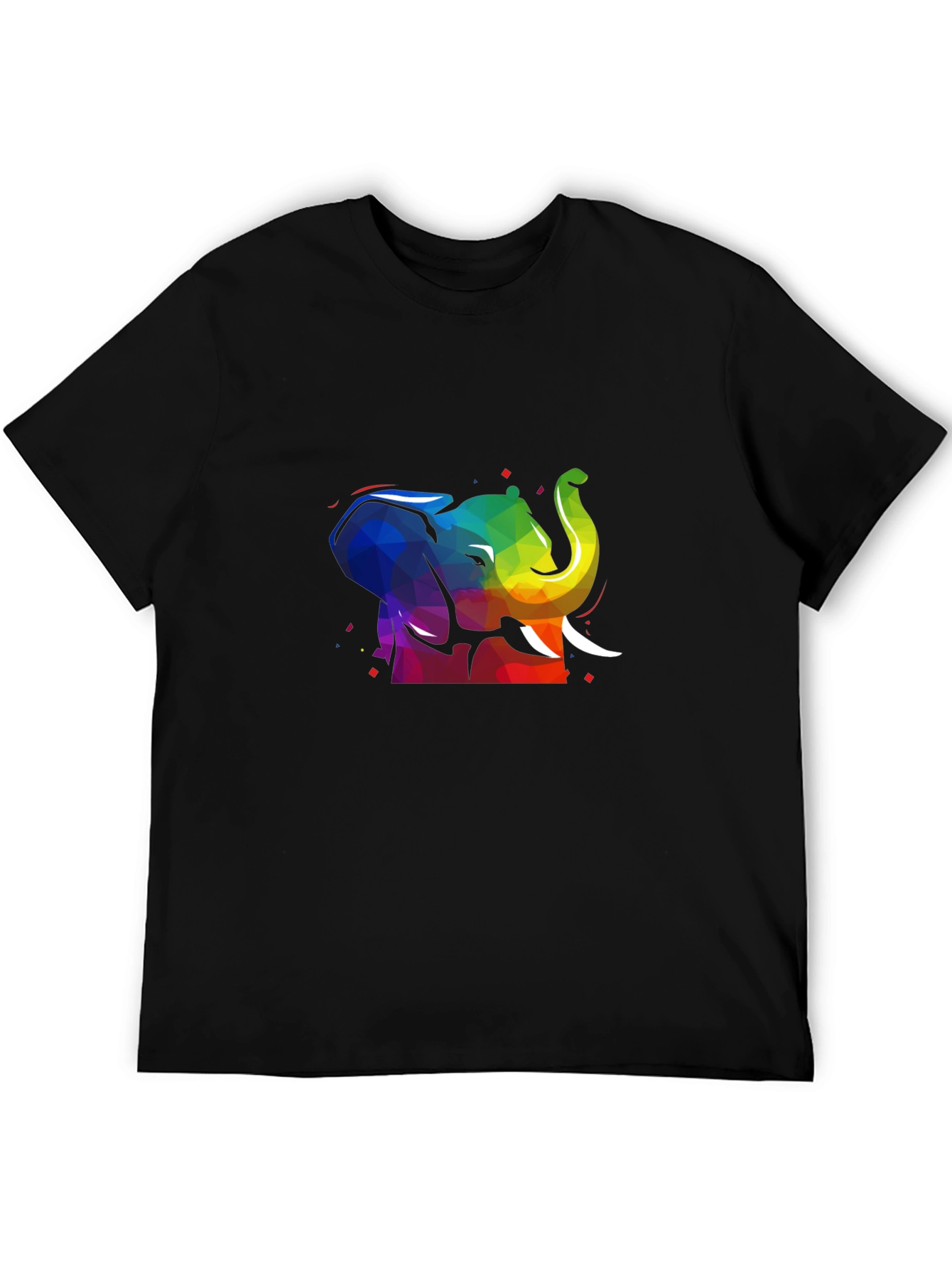 Rainbow Elephant T-Shirt - Black