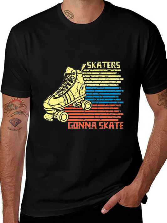 Skater T-Shirt - Retro Roller Skate Tee