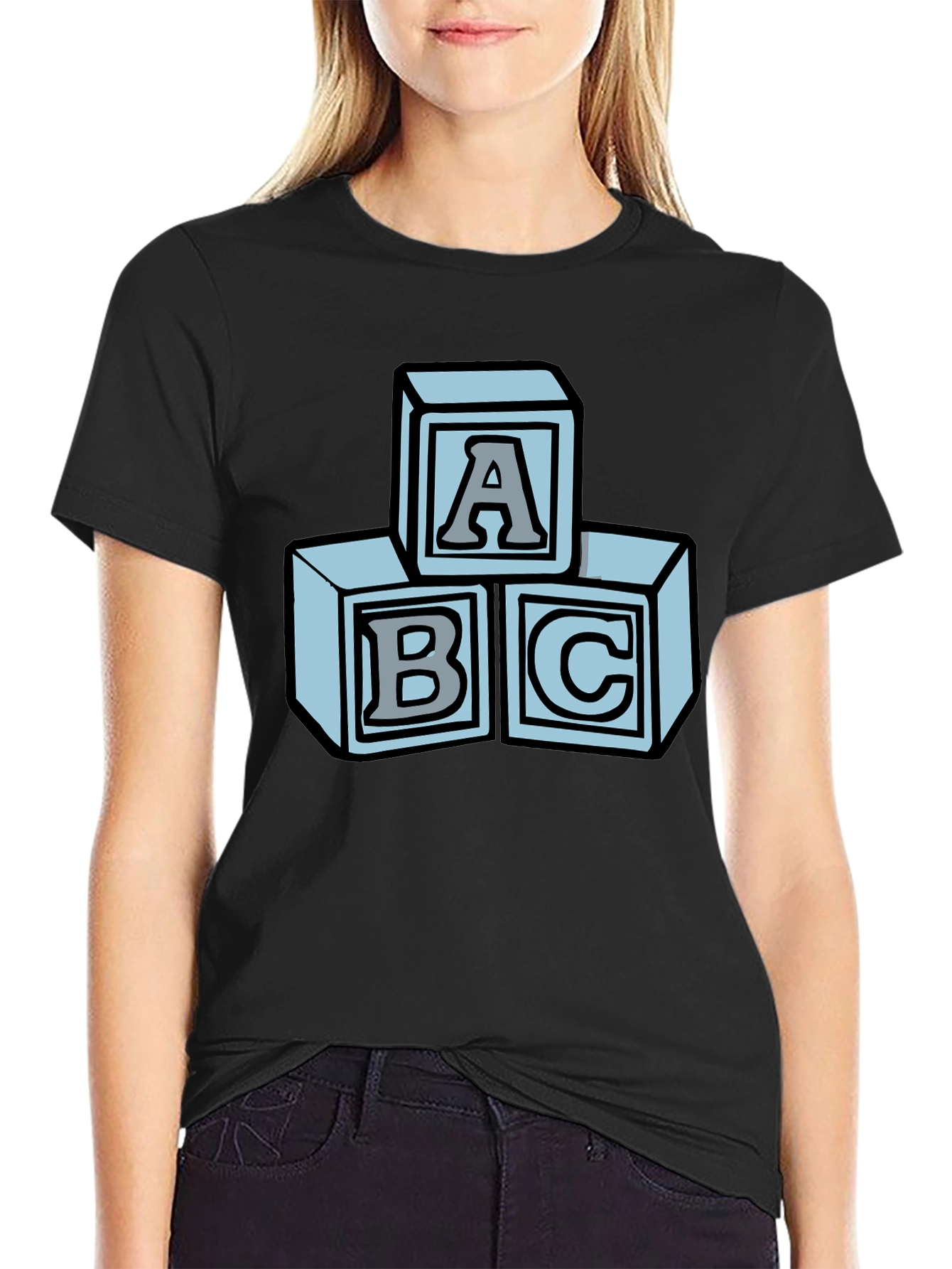 ABC Blocks Graphic Tee - Soft Cotton Blend