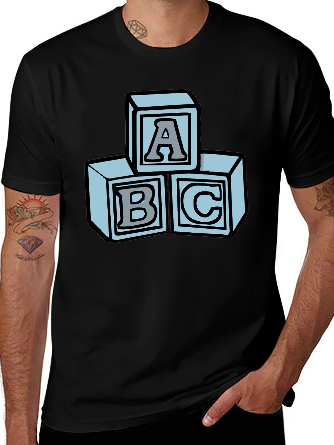ABC Blocks Graphic Tee - Soft Cotton Blend