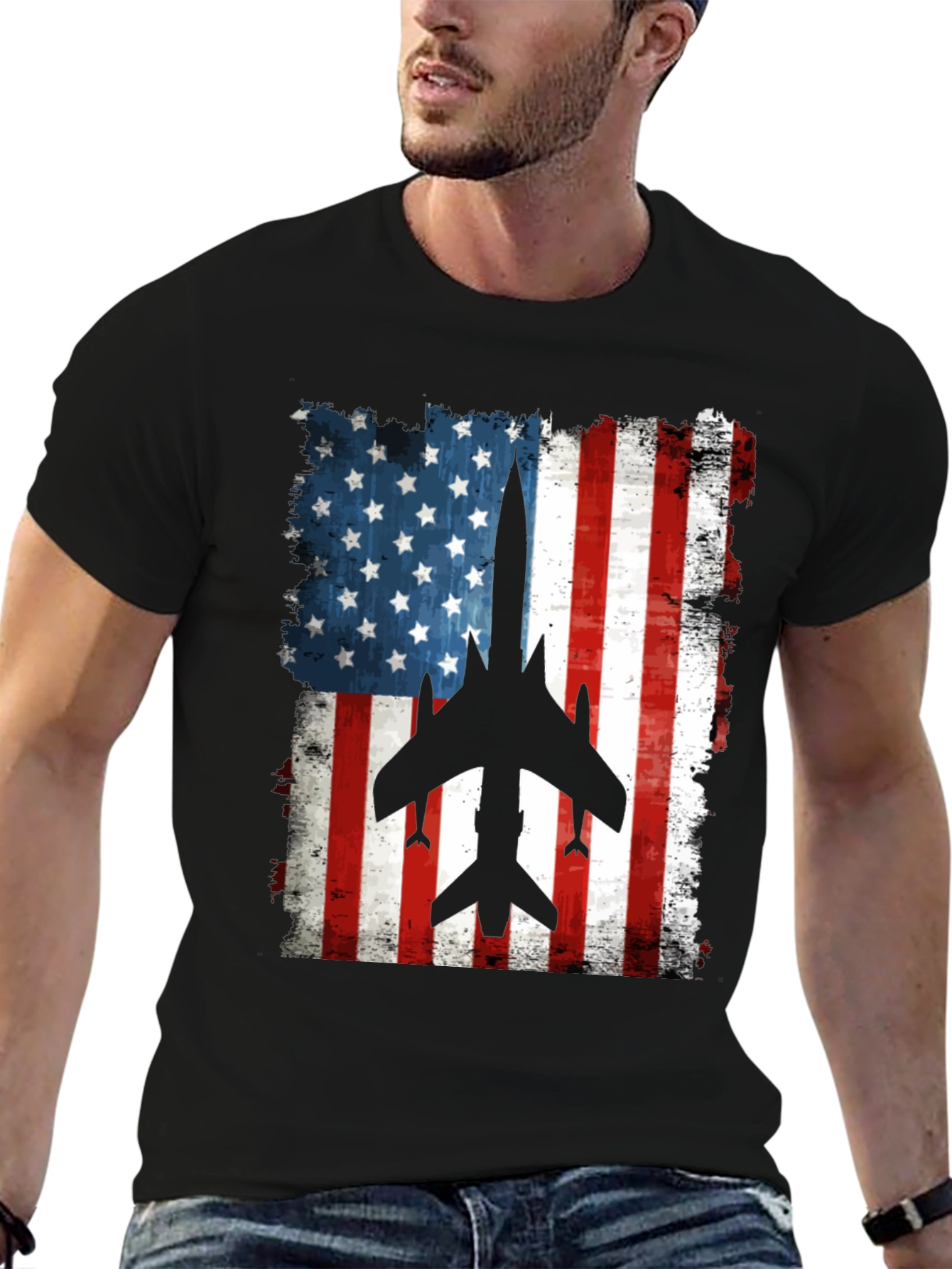 American Flag Airplane T-Shirt