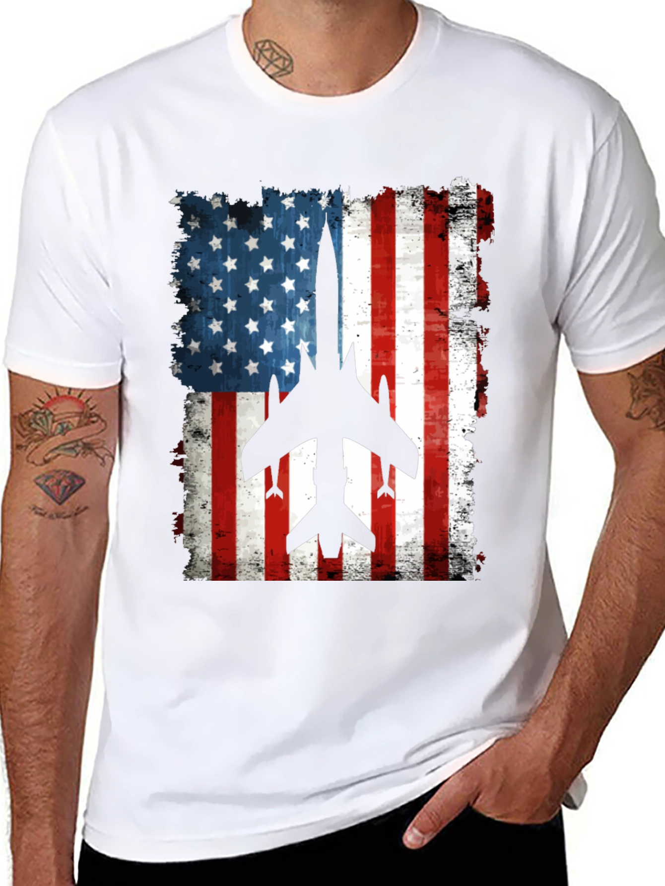 American Flag Airplane T-Shirt