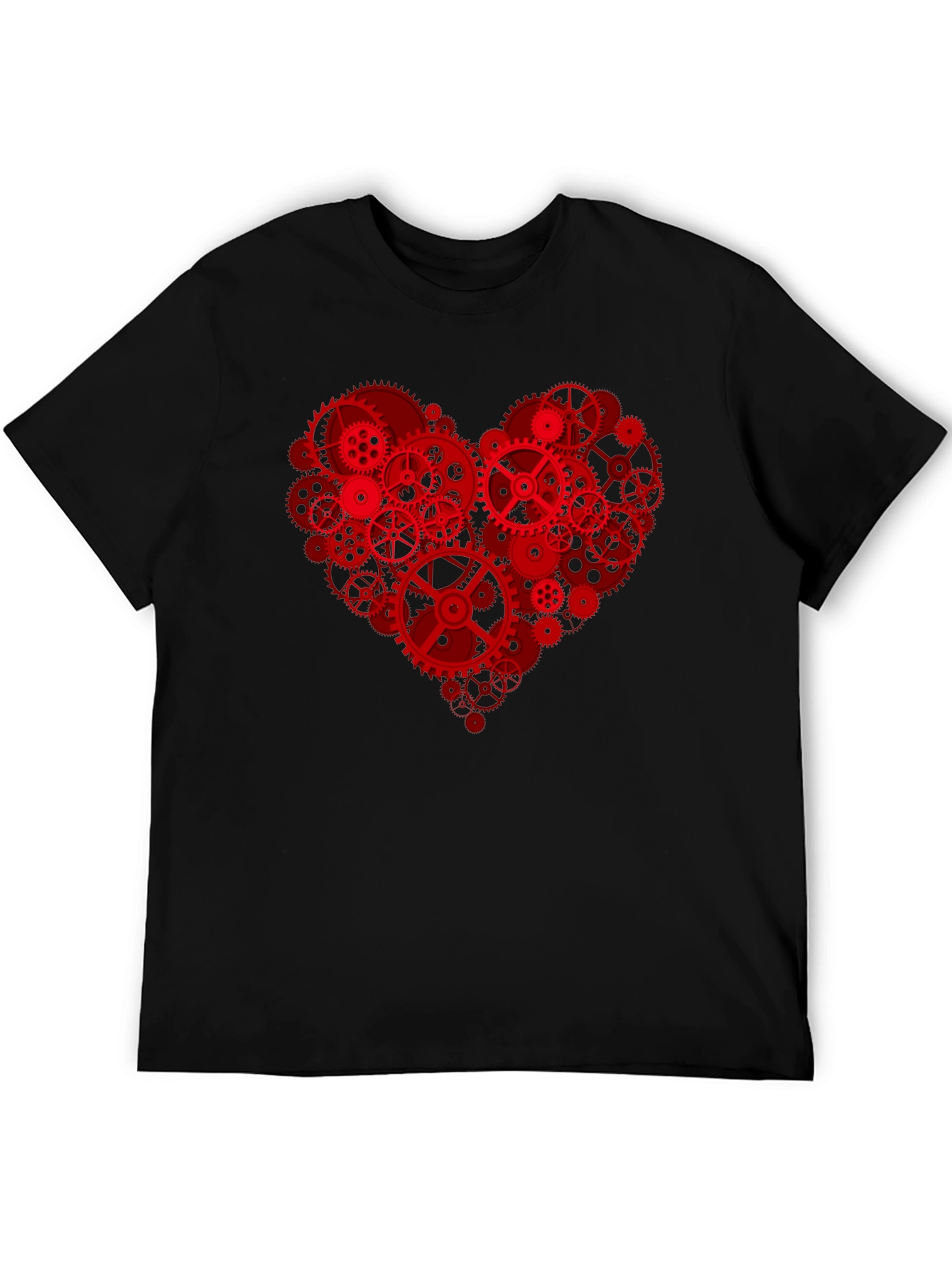 Steampunk Heart Gears T-Shirt - Unique Design