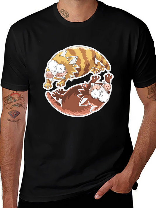 Yin Yang Cats Graphic Tee - Relaxed Fit