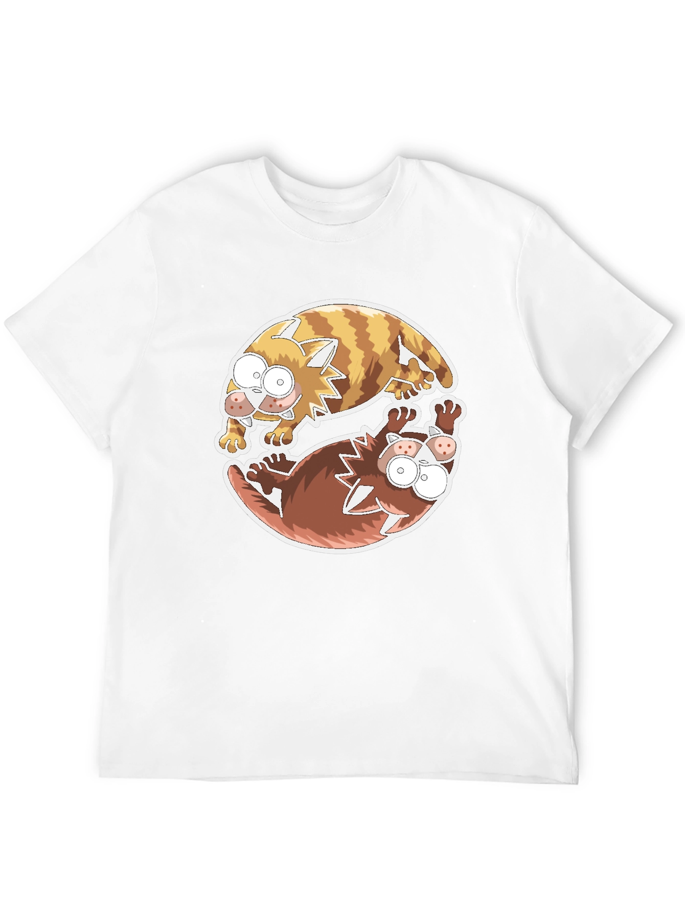 Yin Yang Cats Graphic Tee - Relaxed Fit