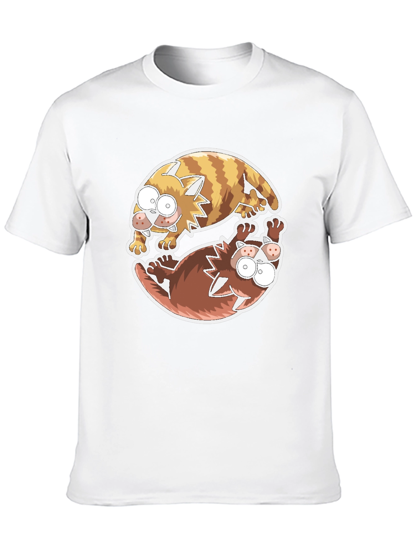 Yin Yang Cats Graphic Tee - Relaxed Fit