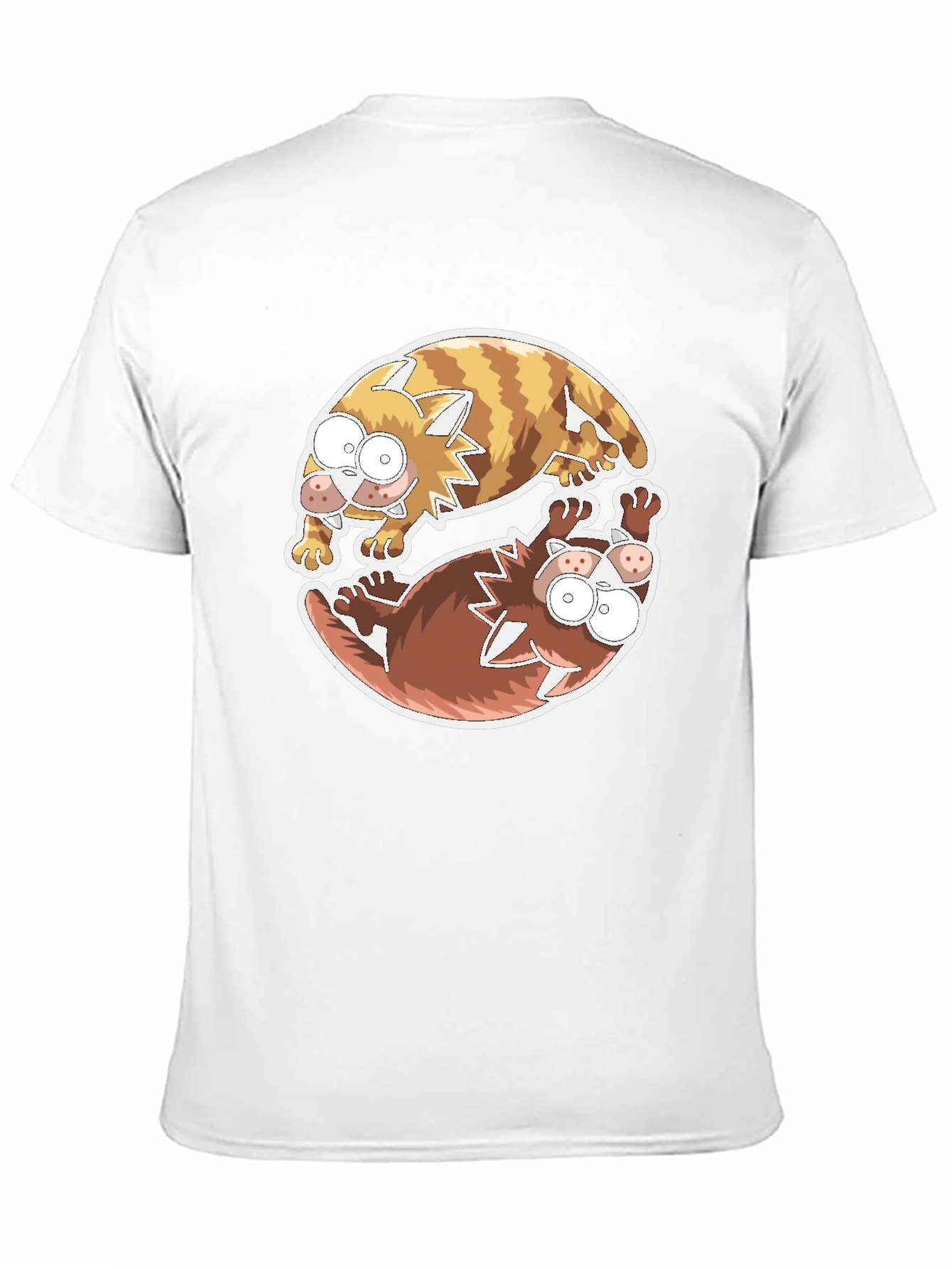 Yin Yang Cats Graphic Tee - Relaxed Fit
