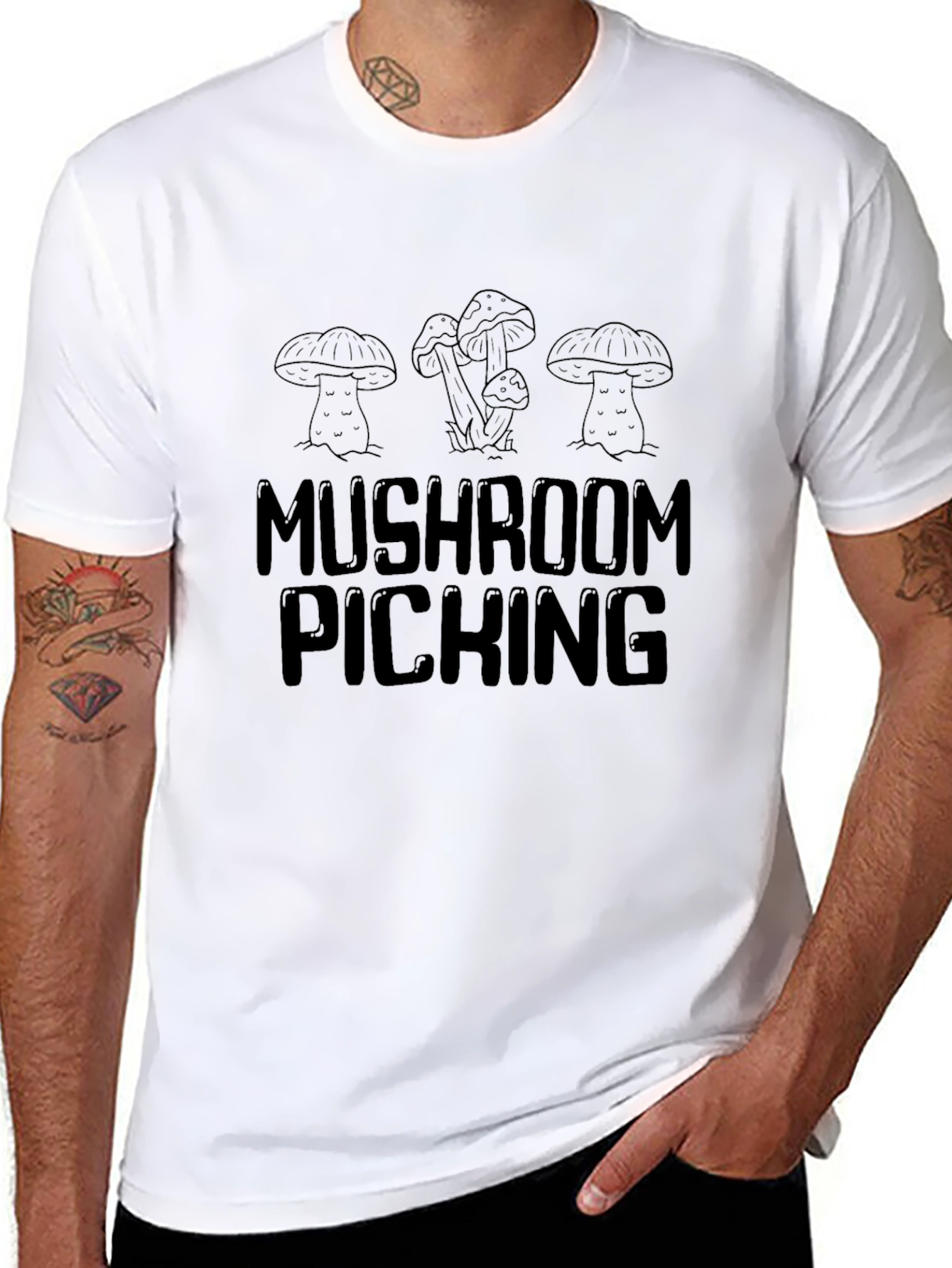 Mushroom Picking Graphic T-Shirt