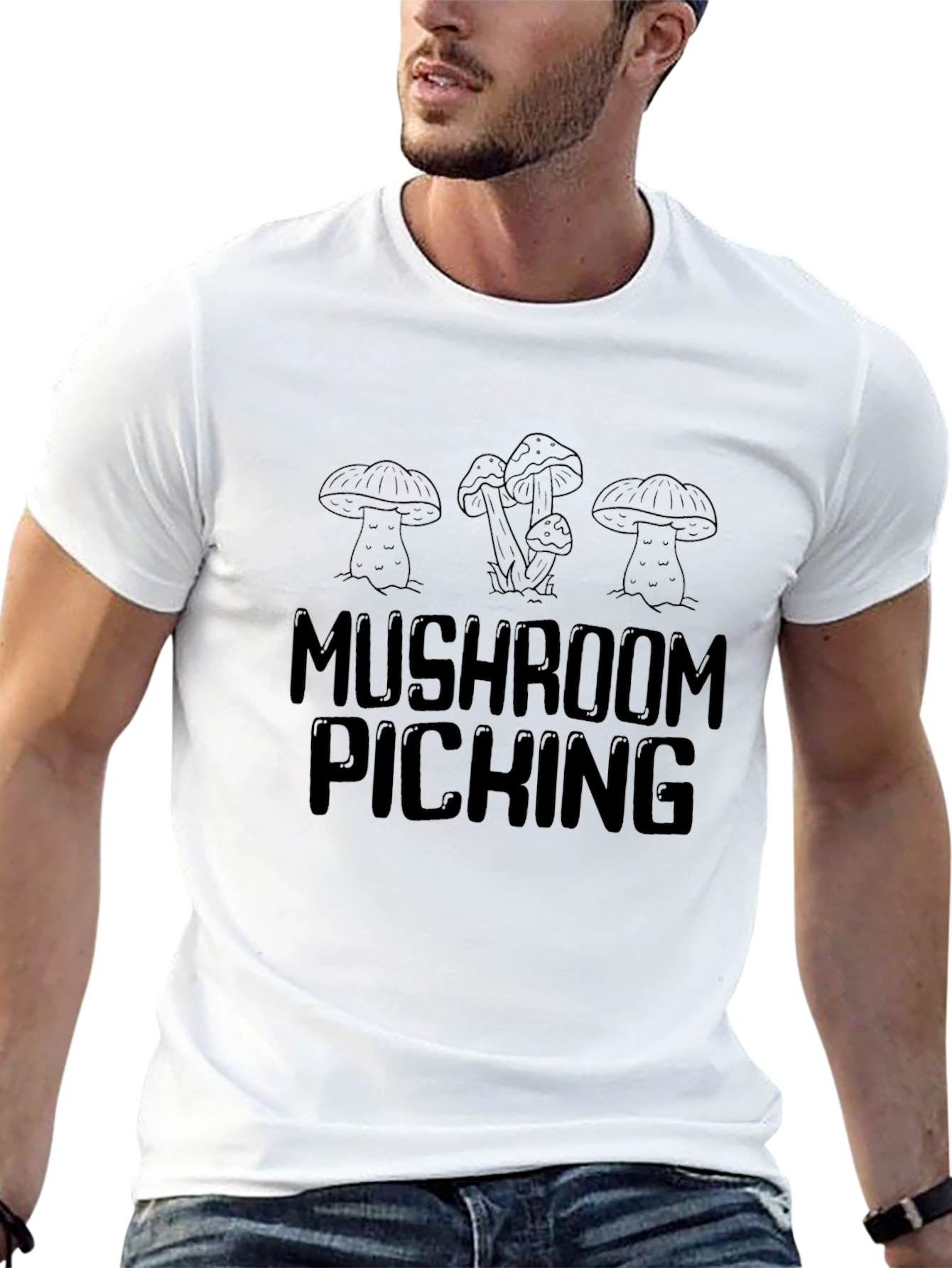 Mushroom Picking Graphic T-Shirt