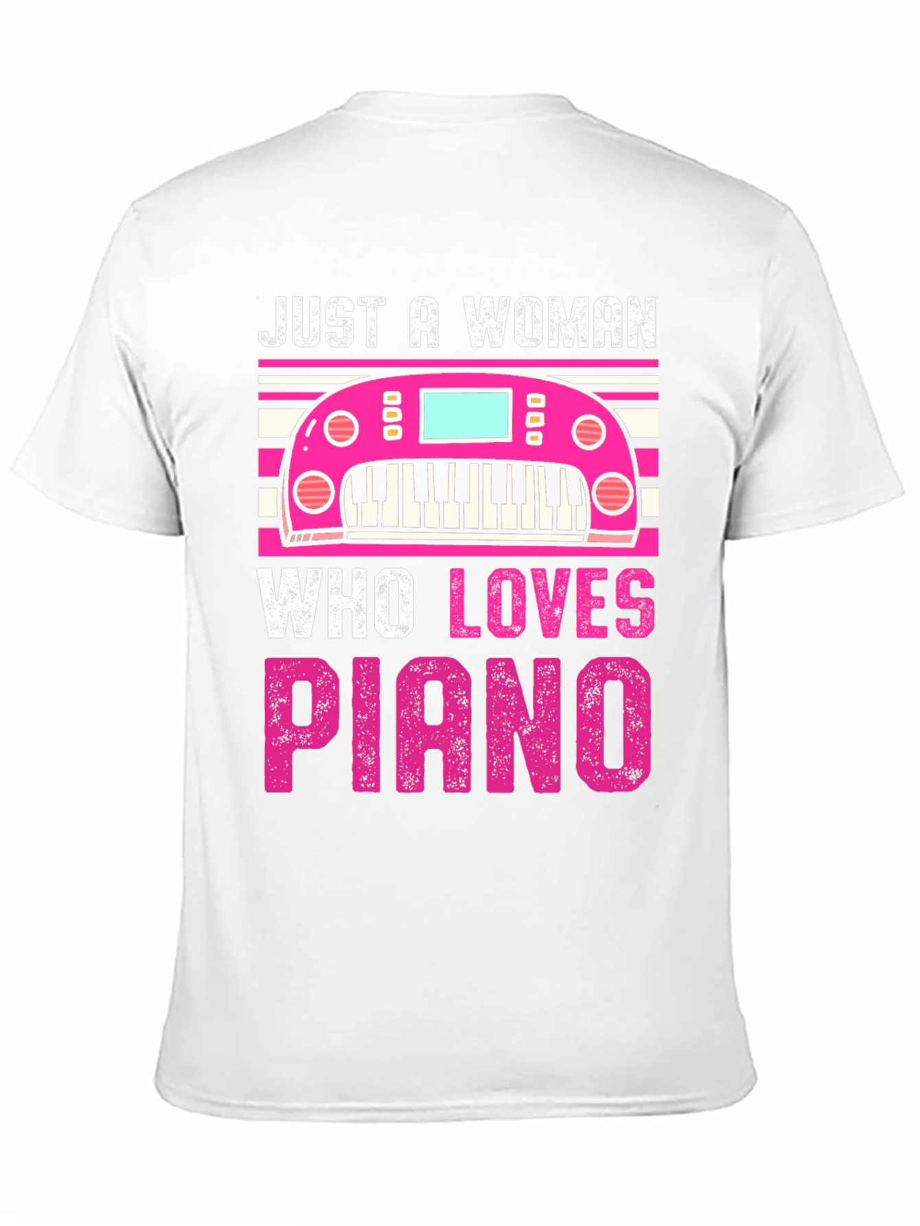 Just A Woman Who Loves Piano Graphic Tee