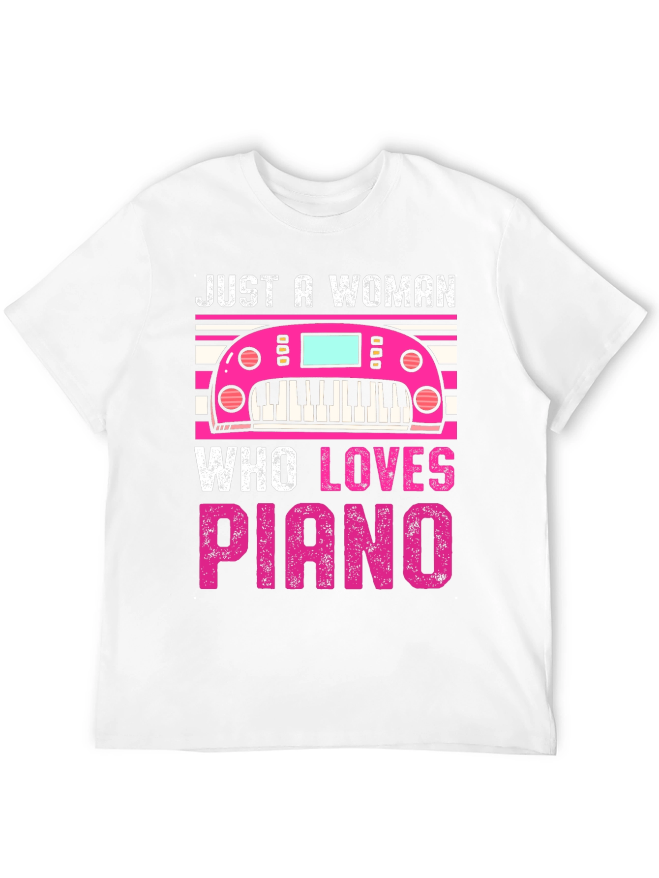 Just A Woman Who Loves Piano Graphic Tee