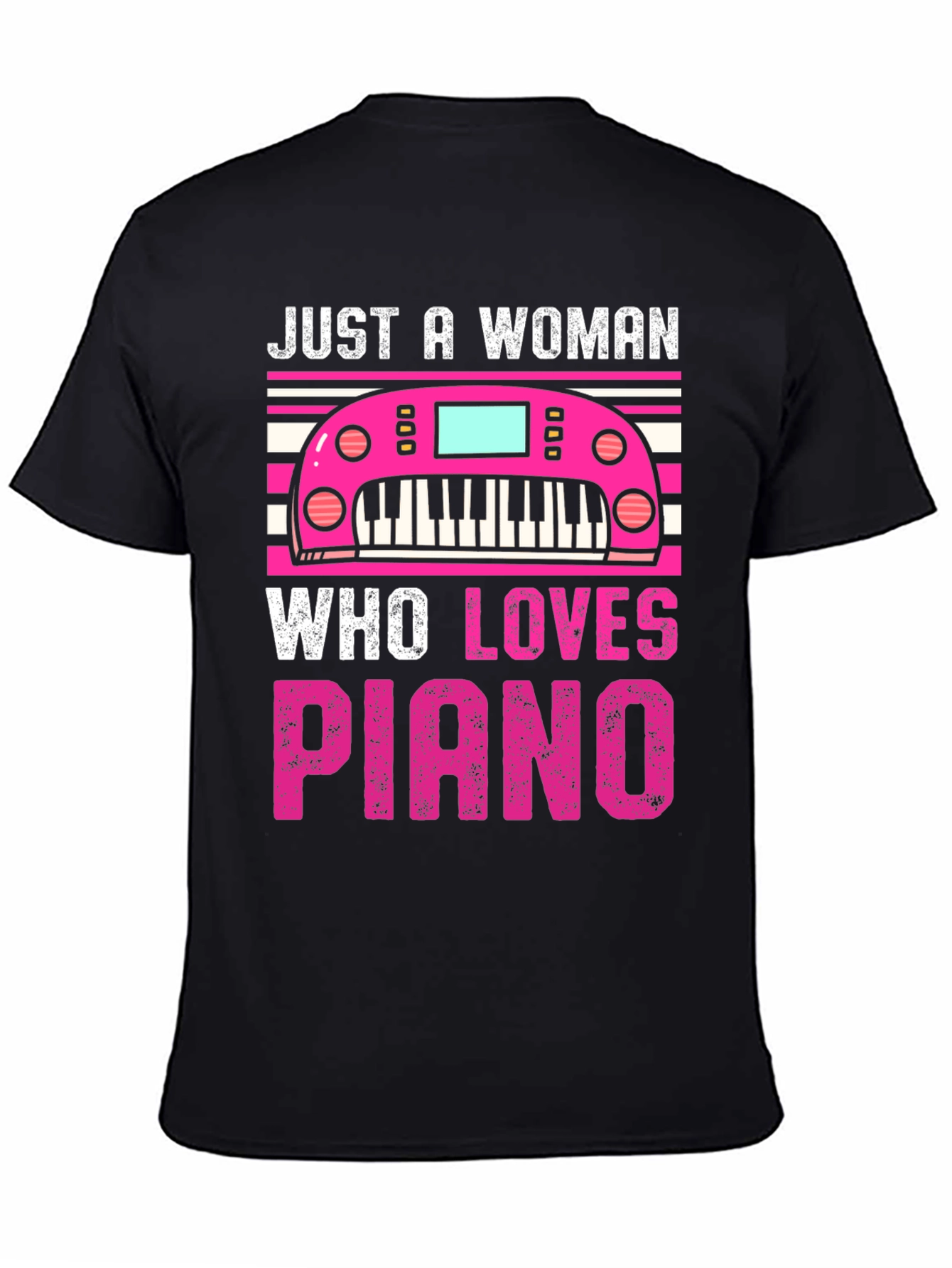 Just A Woman Who Loves Piano Graphic Tee