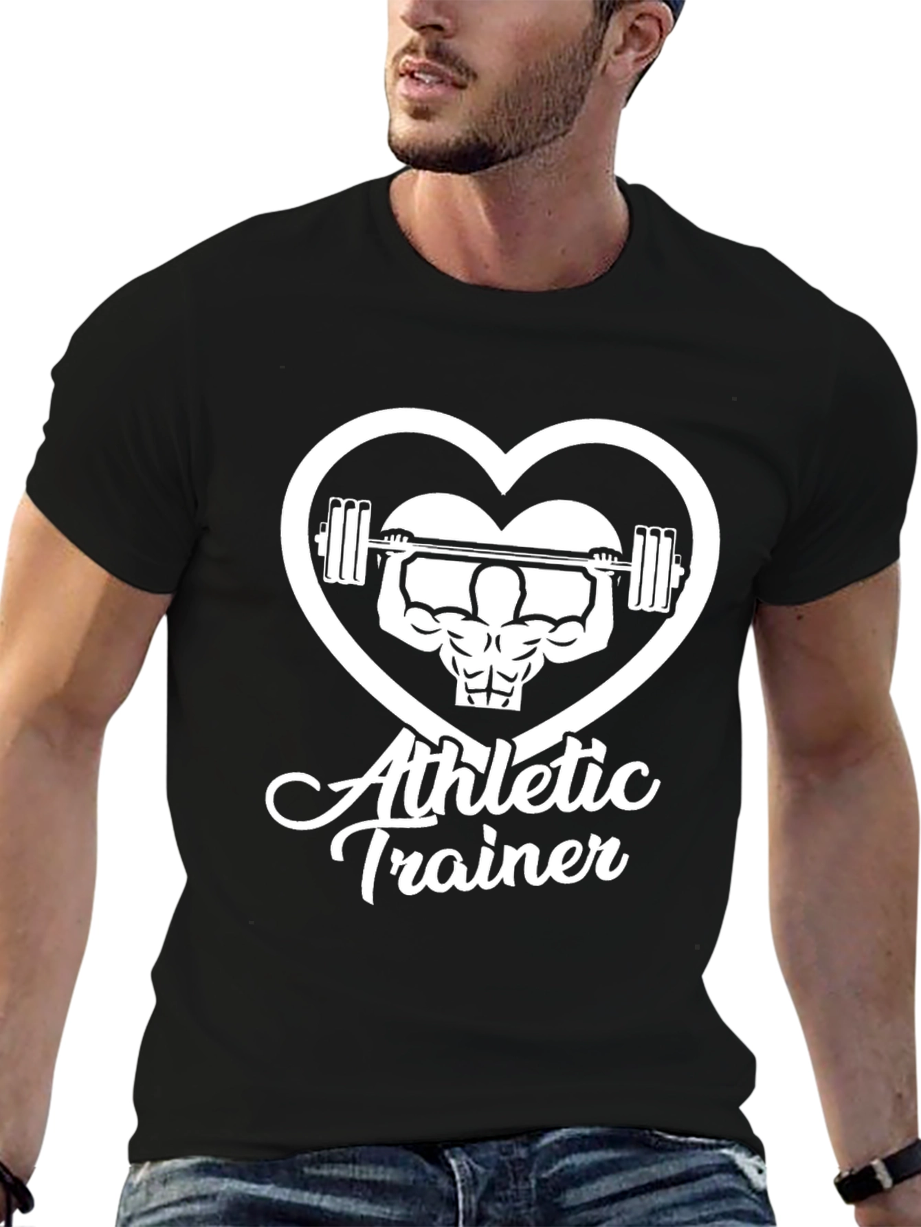 Athletic Trainer Gym T-Shirt - Black Cotton Tee