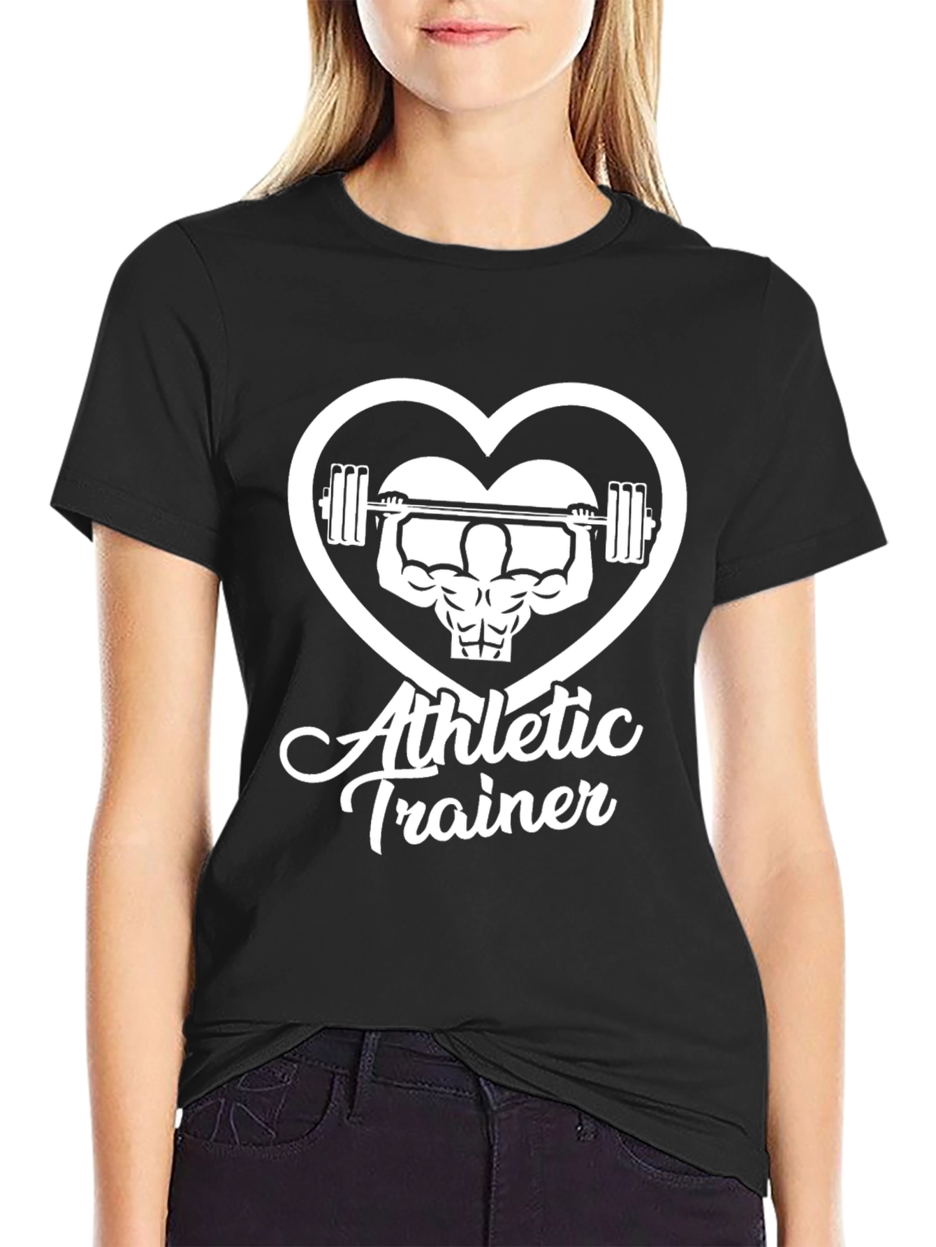 Athletic Trainer Gym T-Shirt - Black Cotton Tee