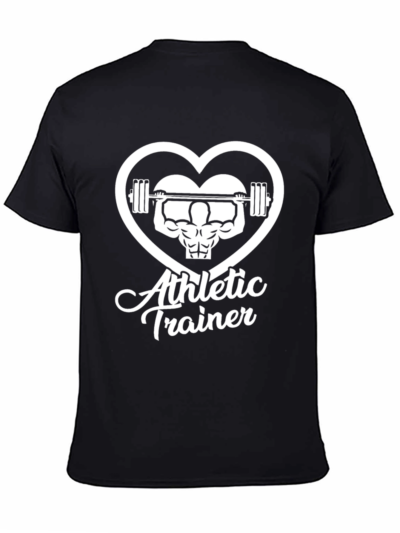 Athletic Trainer Gym T-Shirt - Black Cotton Tee