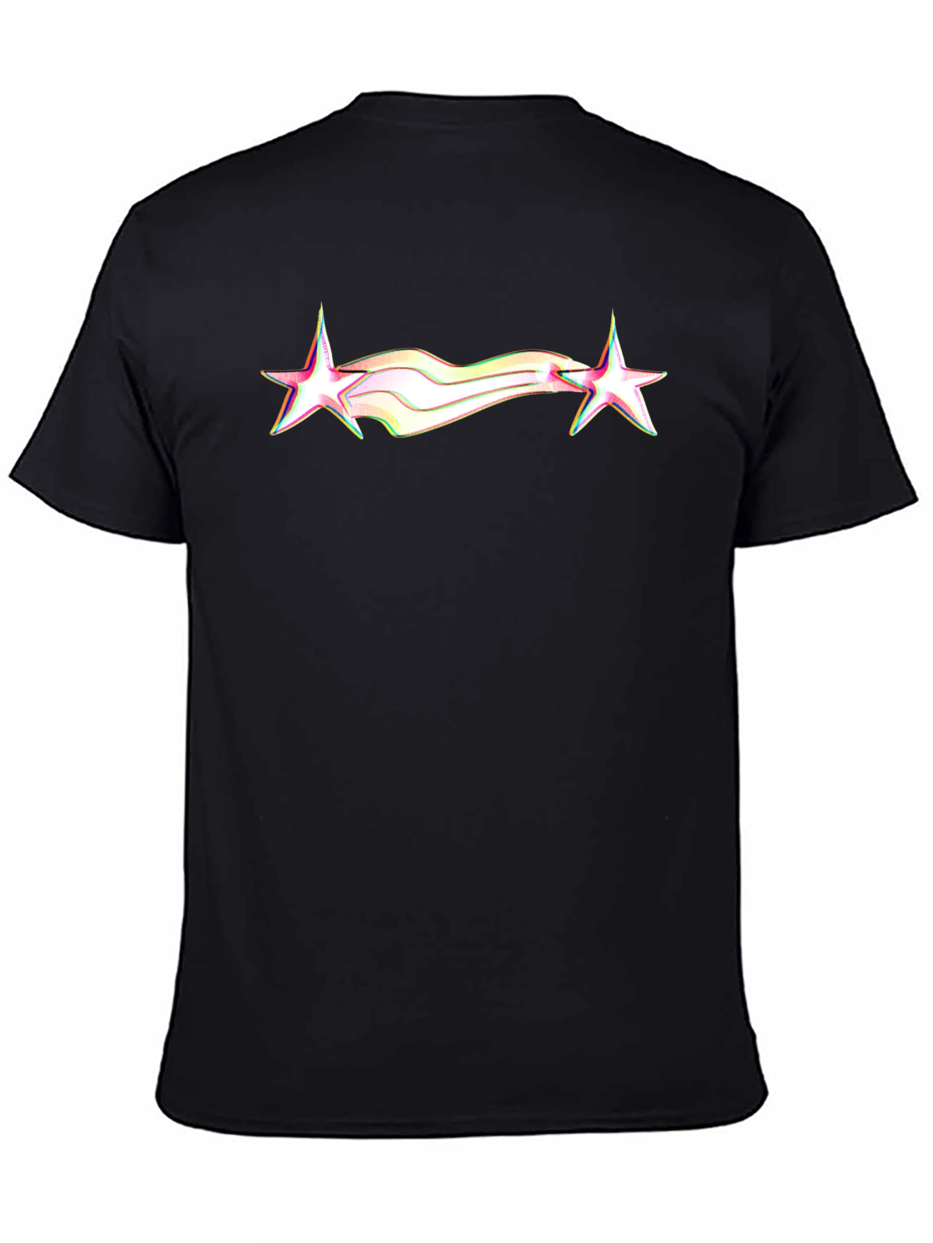 Retro Star Graphic Tee - Black Cotton Blend