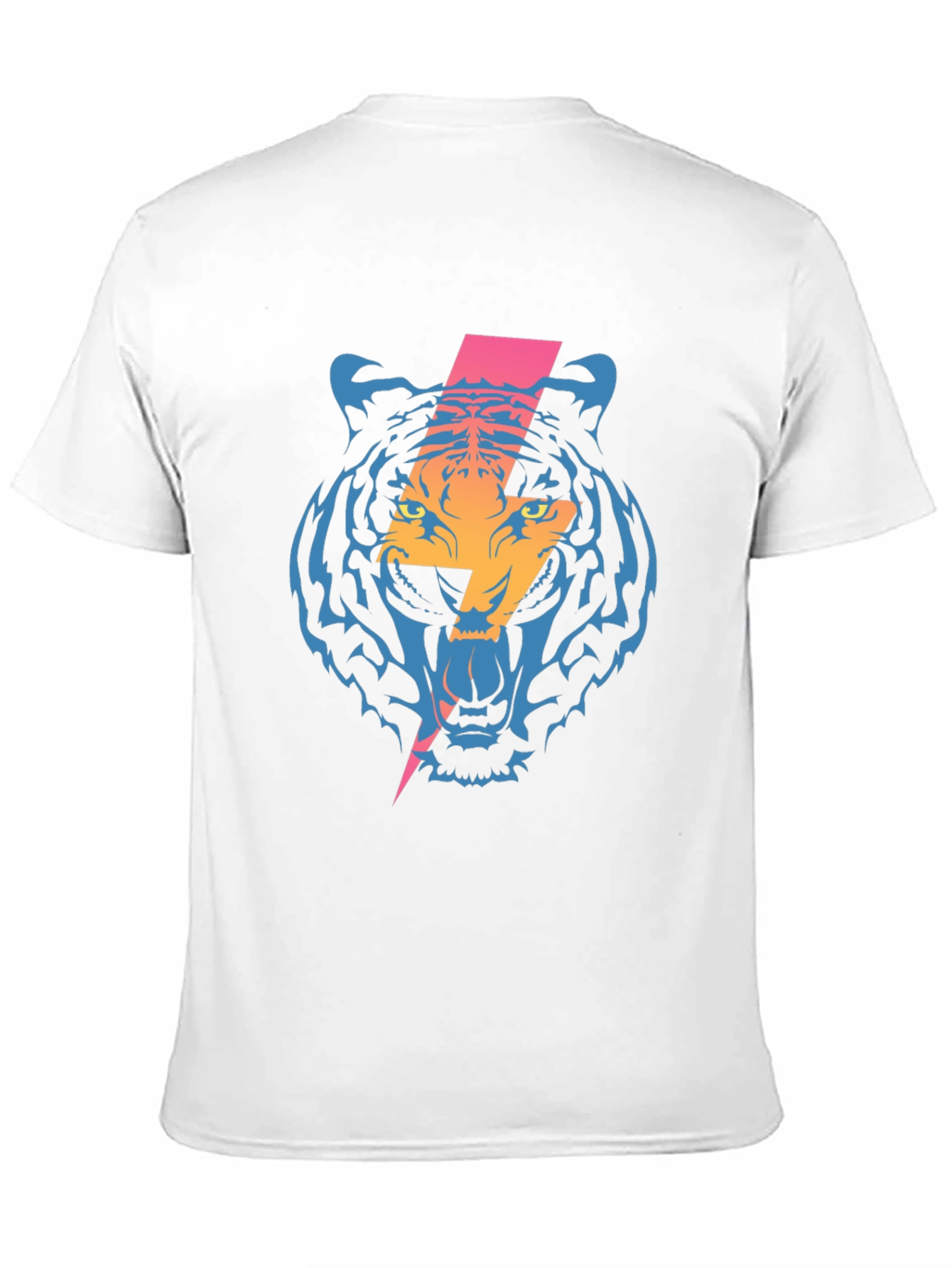 Tiger Lightning Bolt Graphic Tee - Cool Black T-Shirt