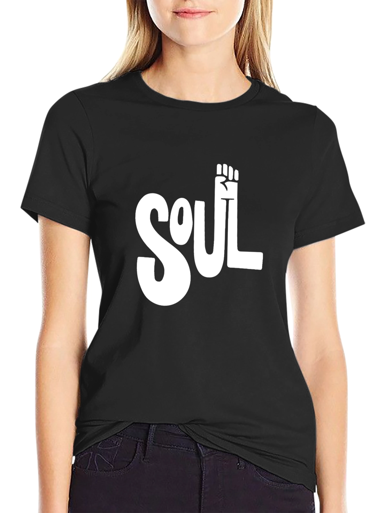 Soul Fist Graphic Tee - Black Cotton Blend
