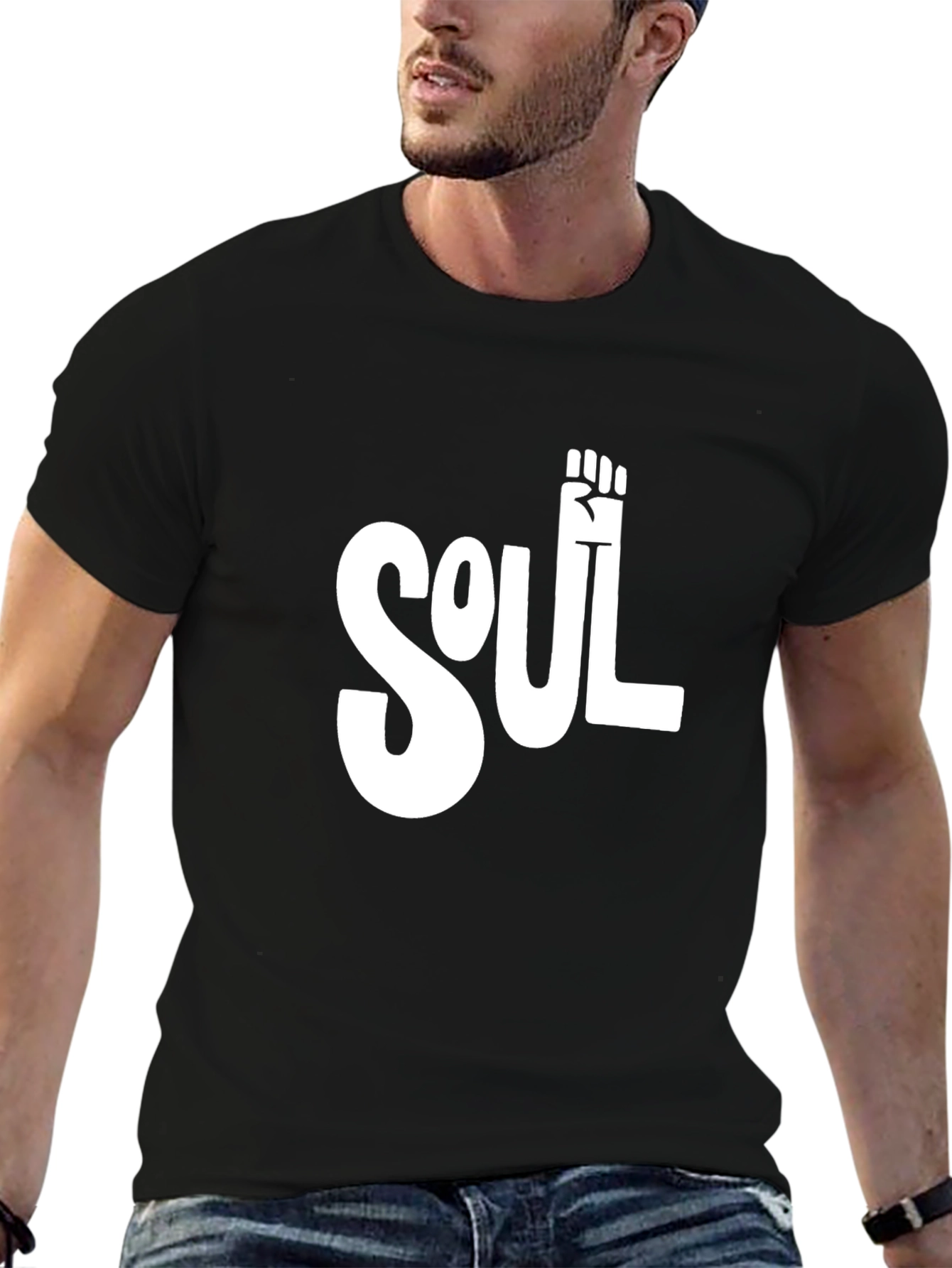 Soul Fist Graphic Tee - Black Cotton Blend