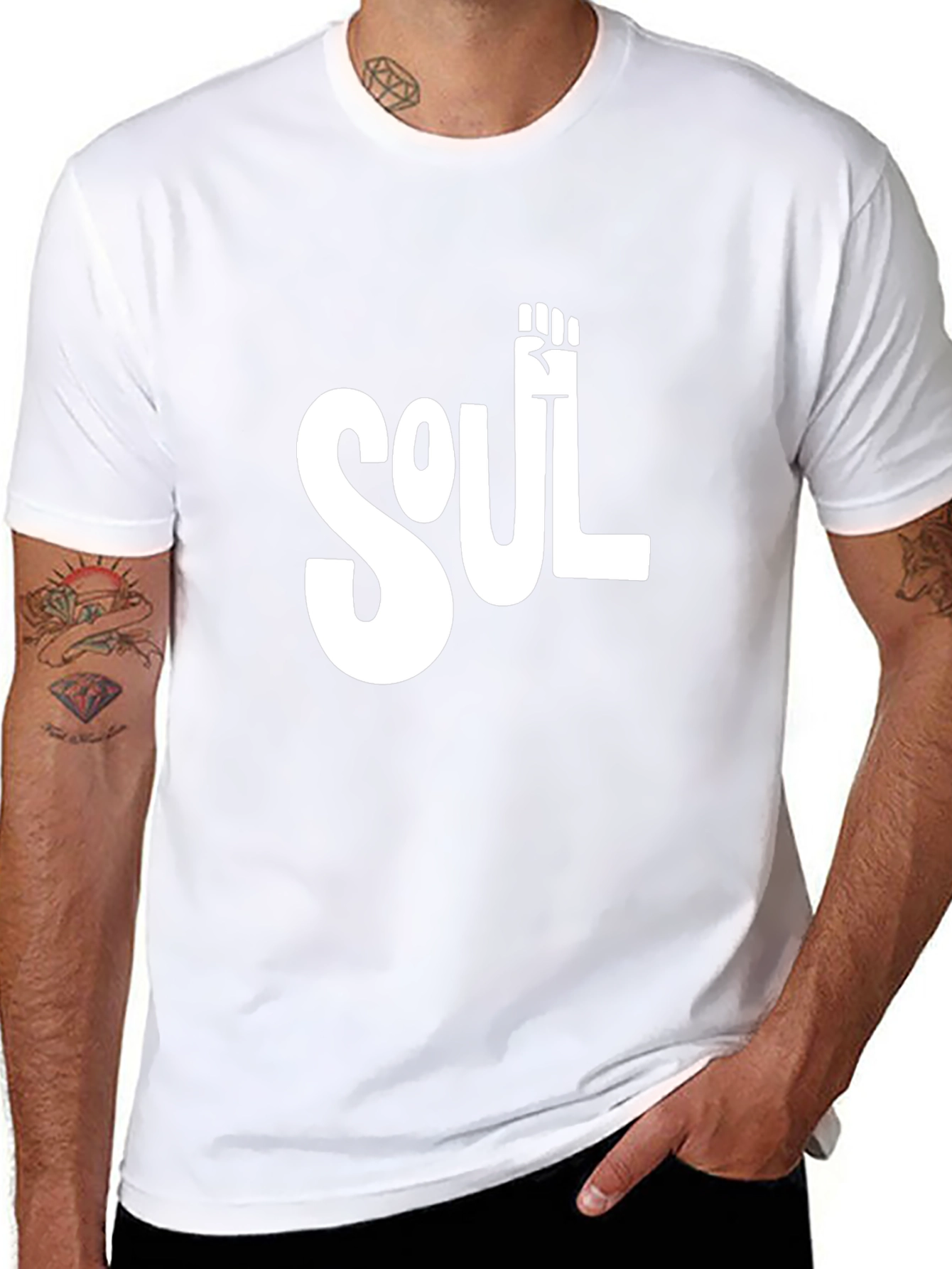Soul Fist Graphic Tee - Black Cotton Blend