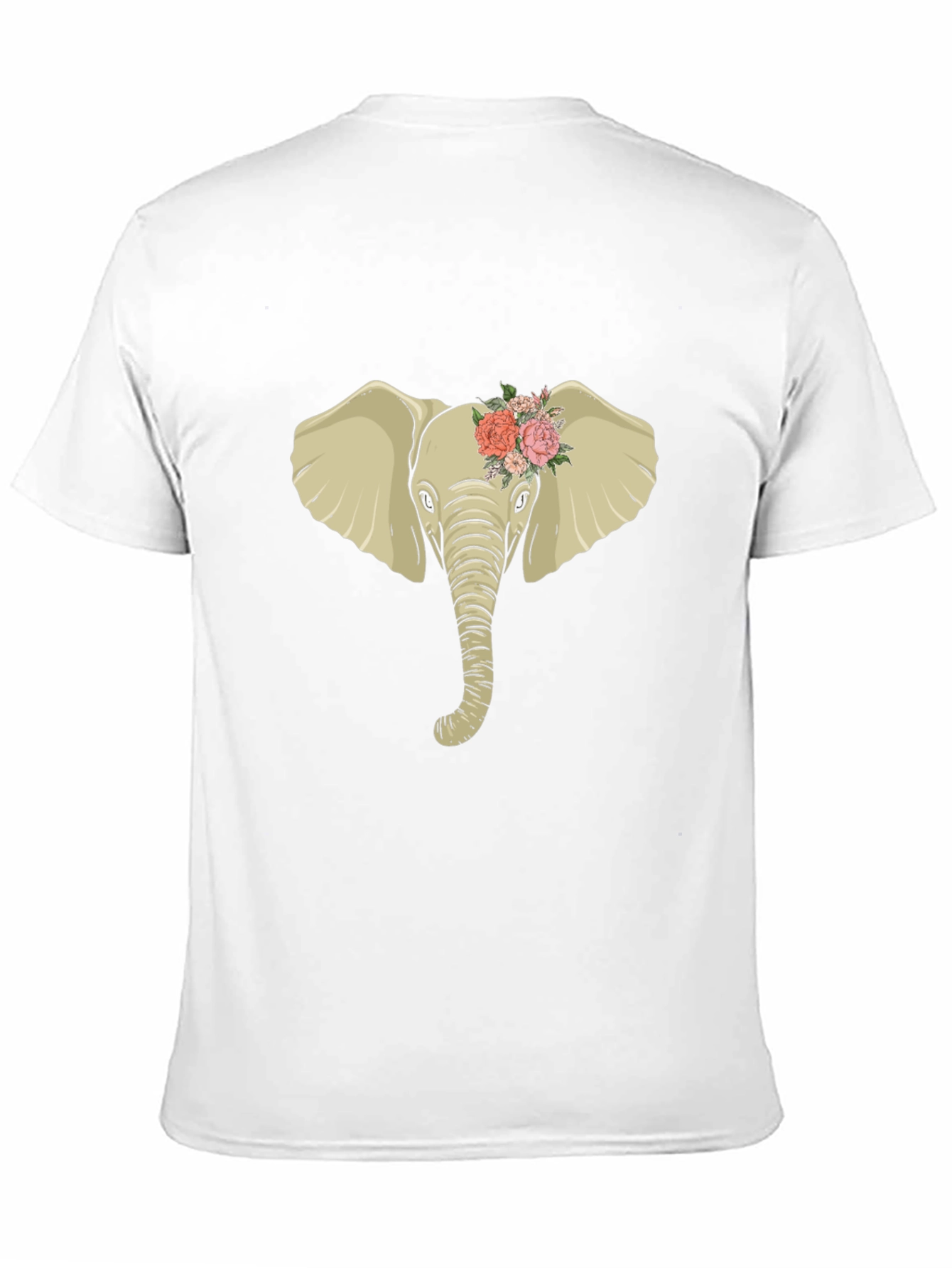 Elephant with Flowers Graphic Tee