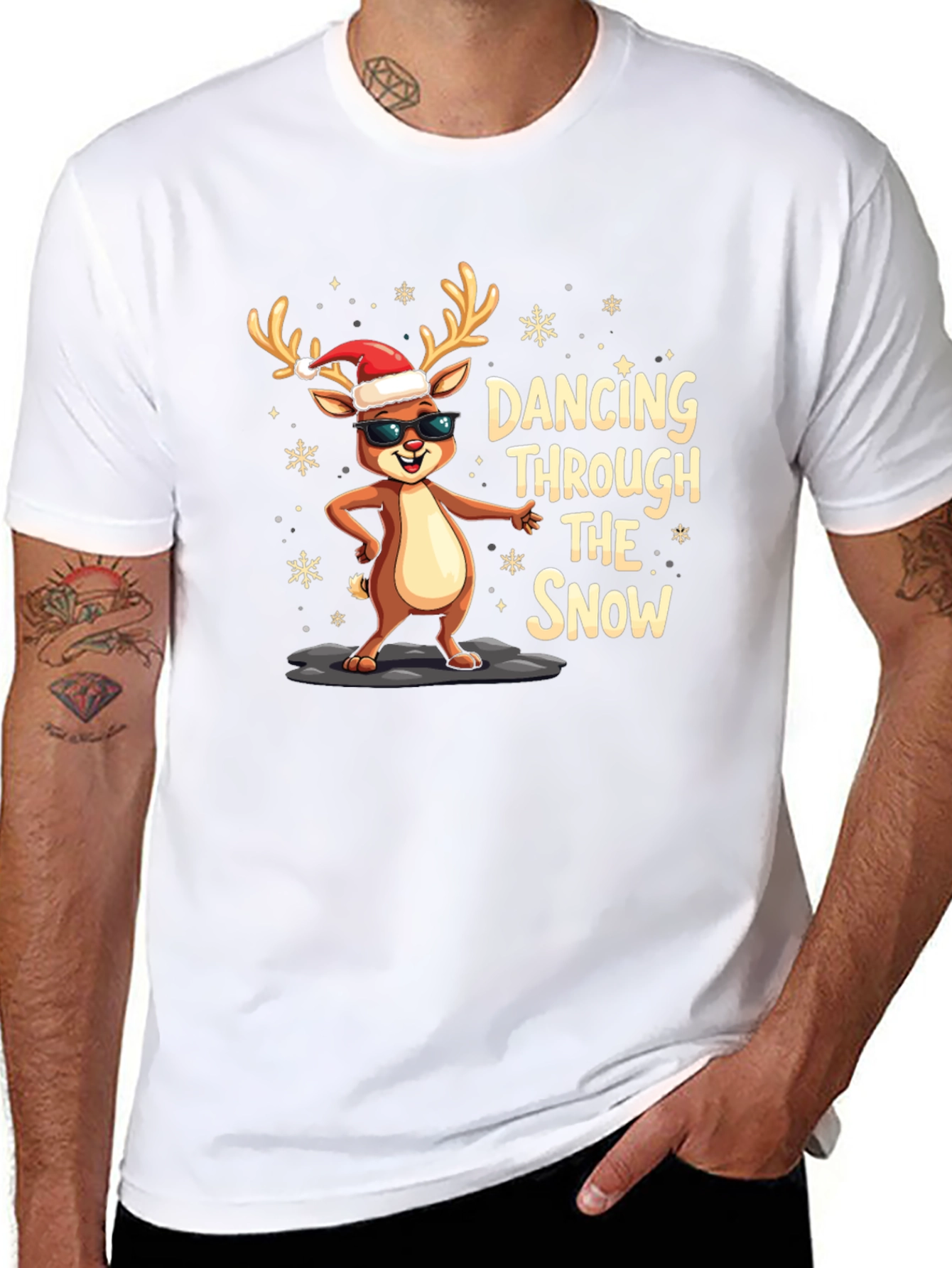 Dancing Reindeer Christmas T-Shirt