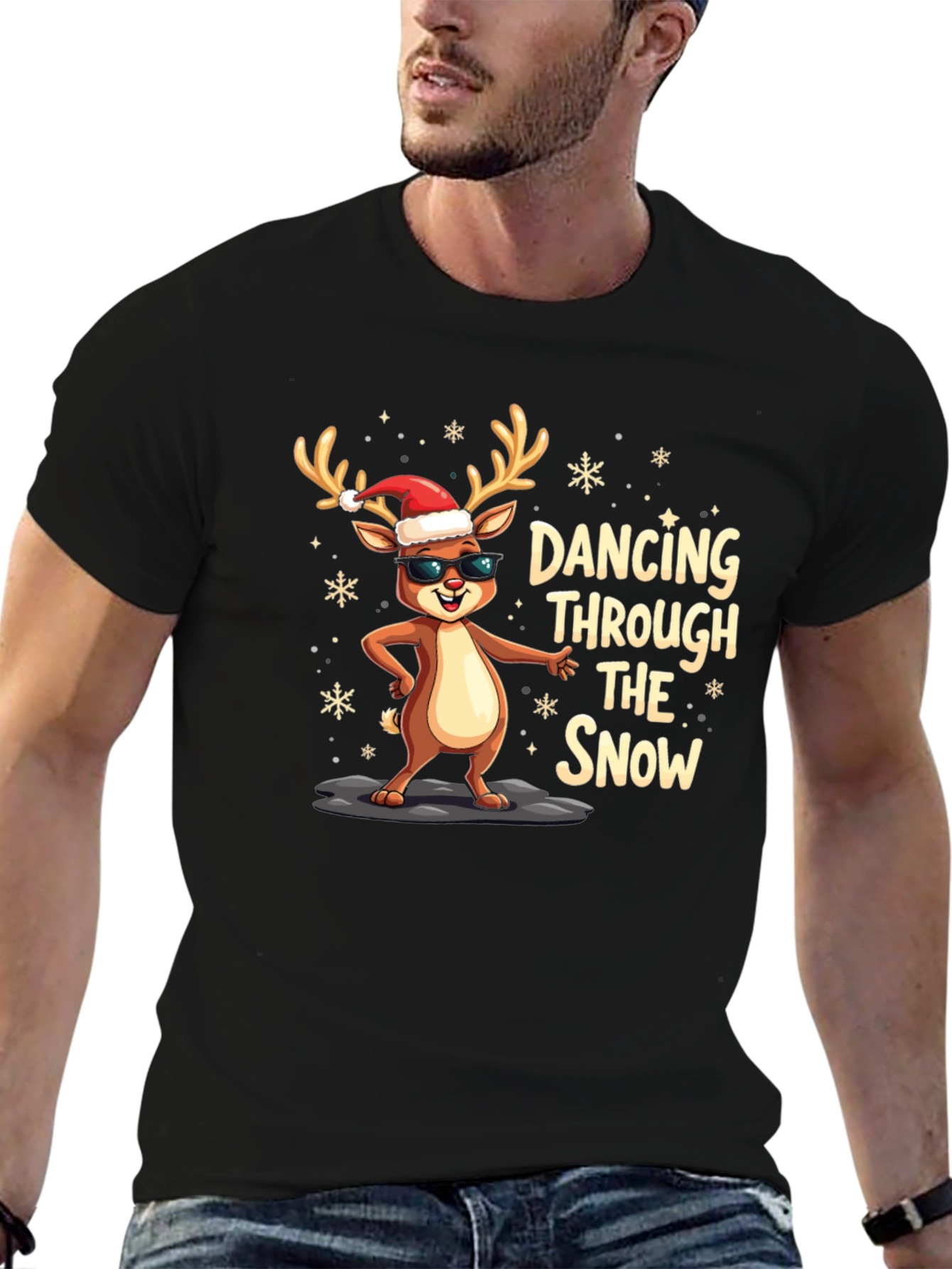 Dancing Reindeer Christmas T-Shirt