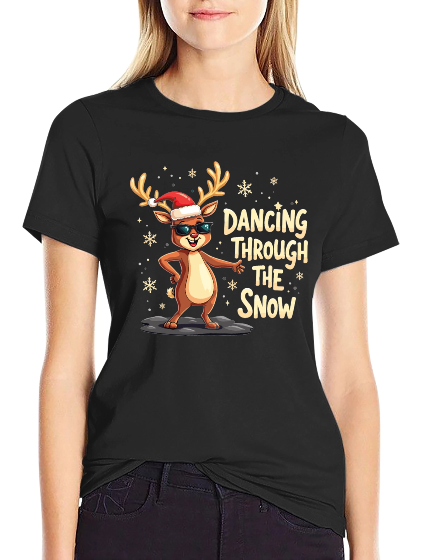 Dancing Reindeer Christmas T-Shirt