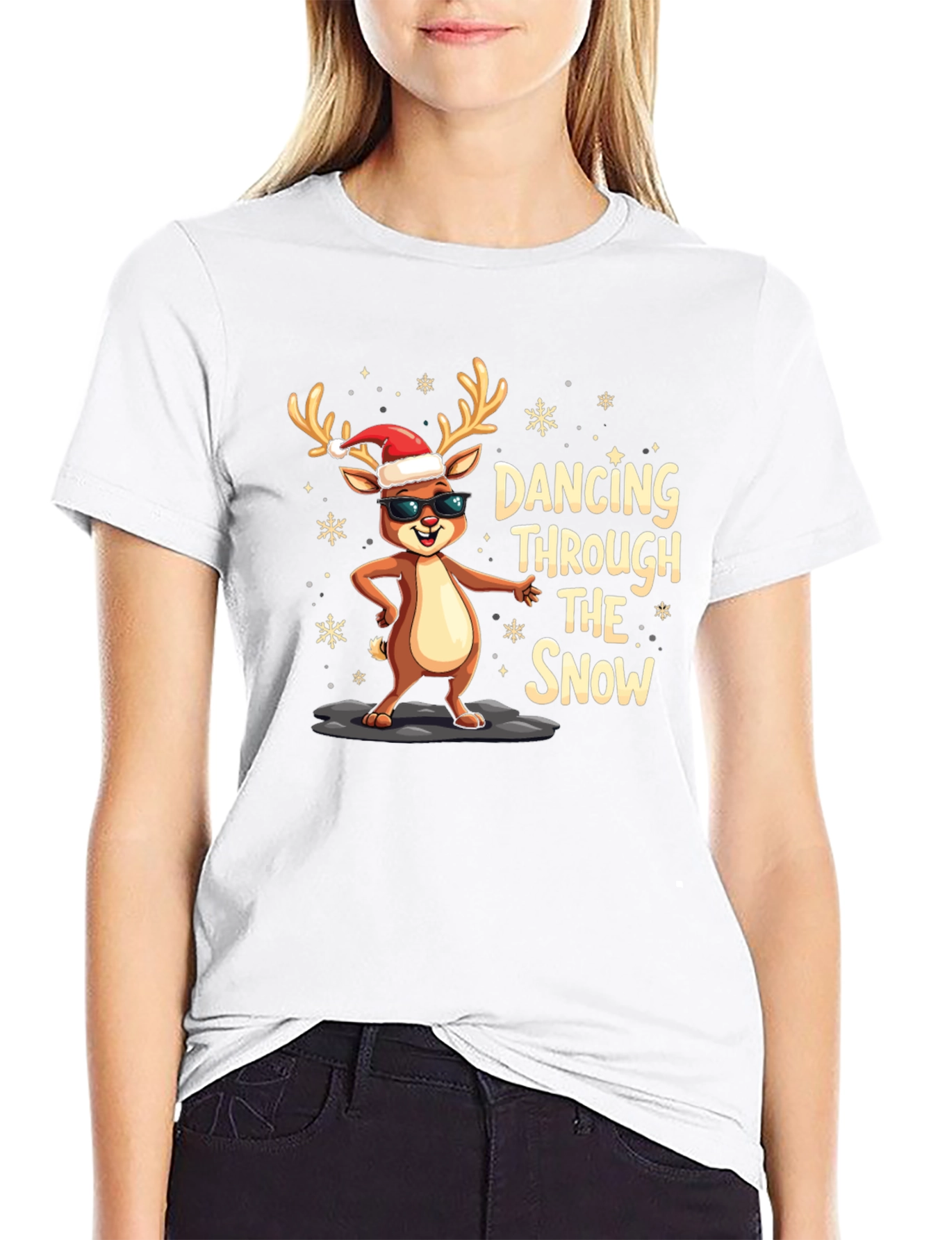 Dancing Reindeer Christmas T-Shirt
