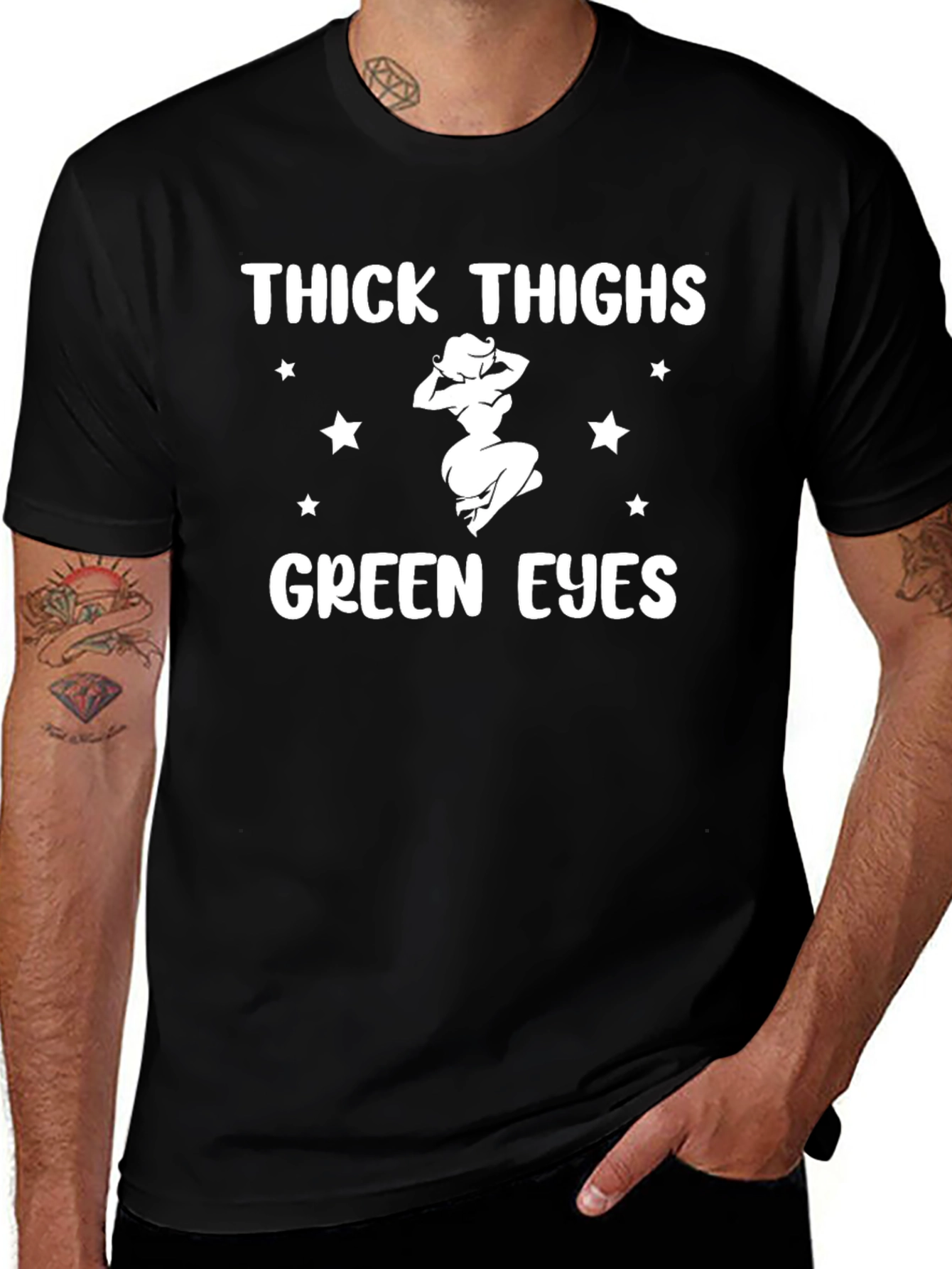 Thick Thighs Green Eyes Graphic Tee