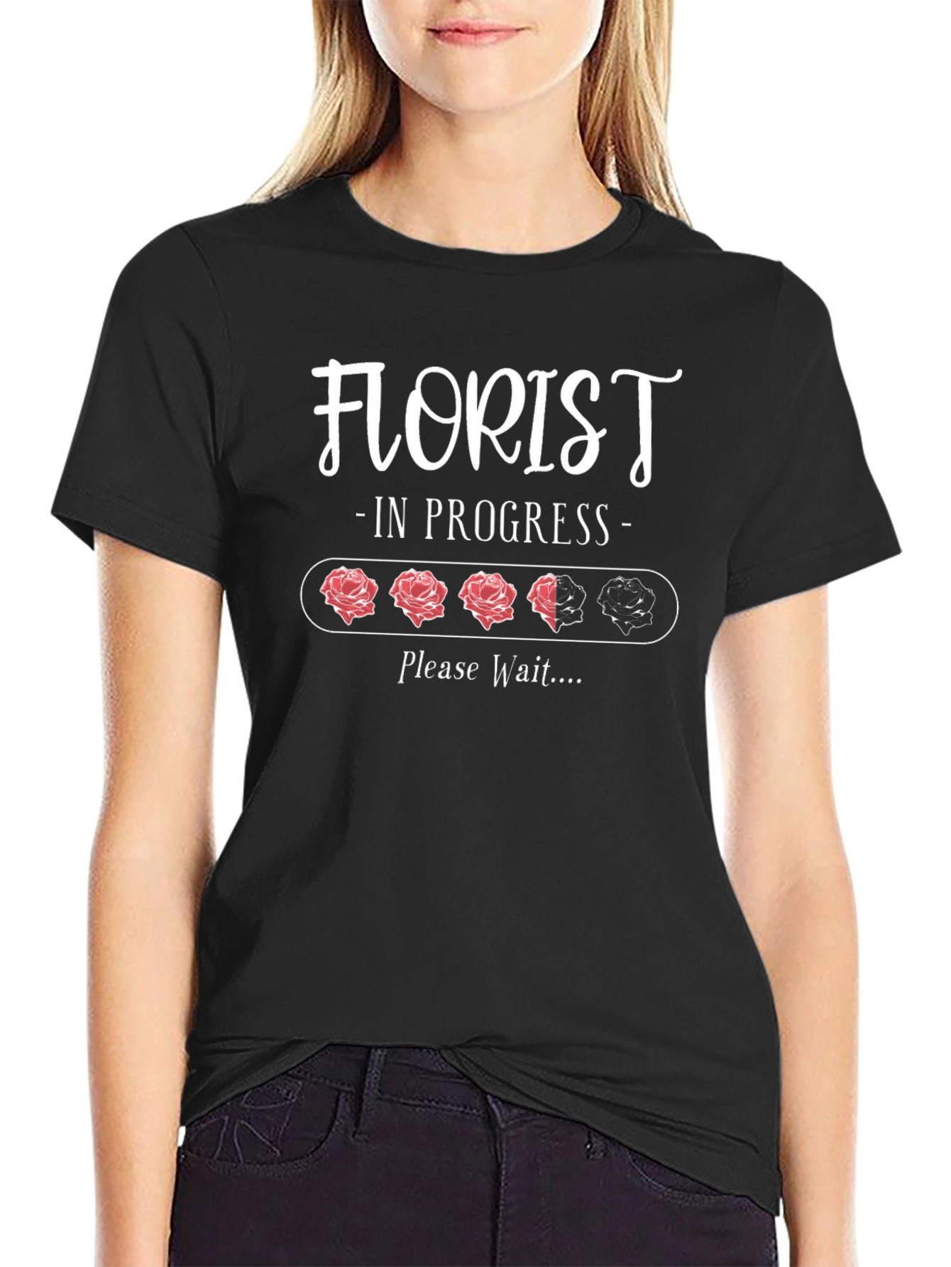 Florist In Progress T-Shirt - Rose Graphic Tee