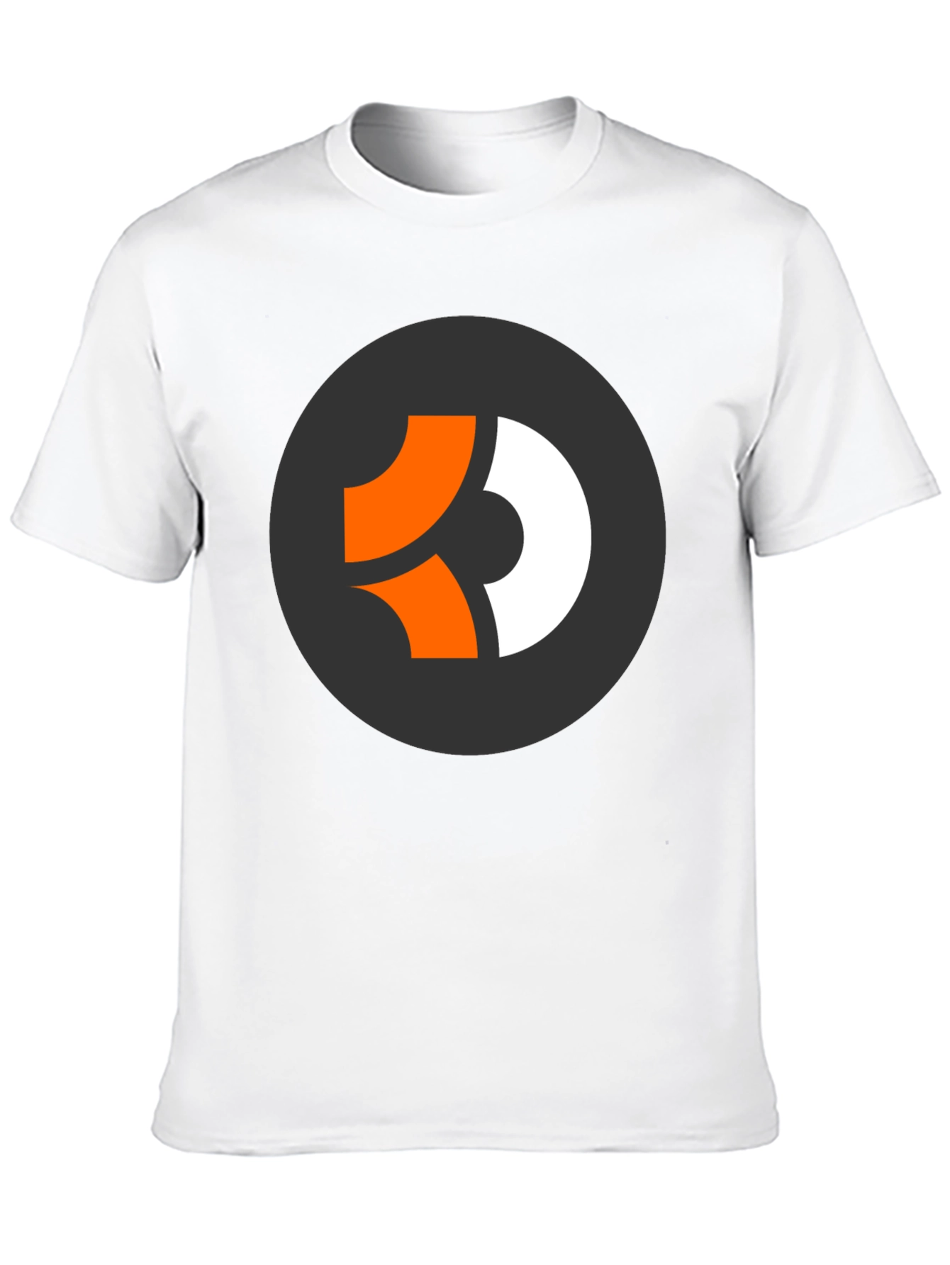 Modern Graphic Tee - Black with Abstract Circle Logo