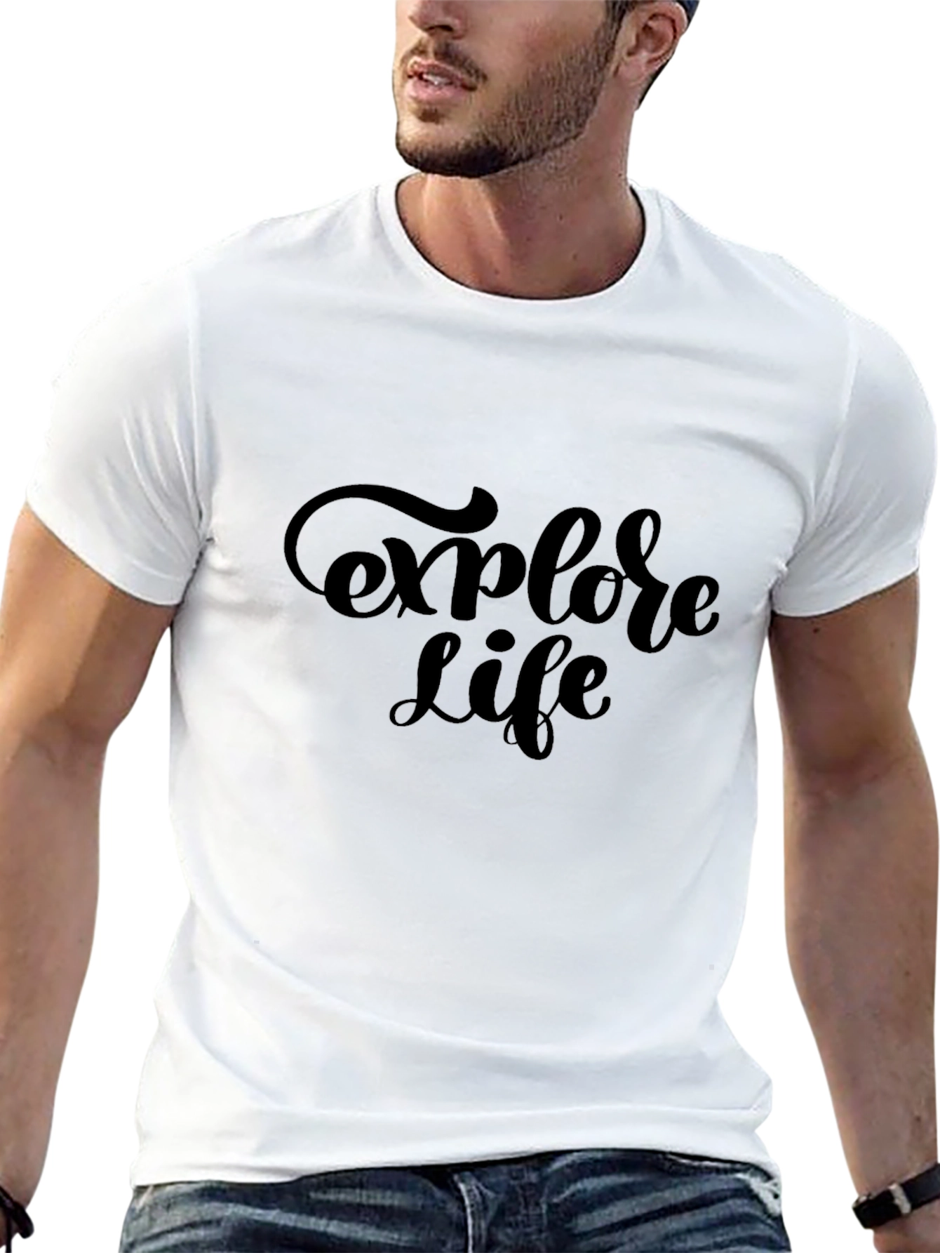 Explore Life Black Graphic Tee