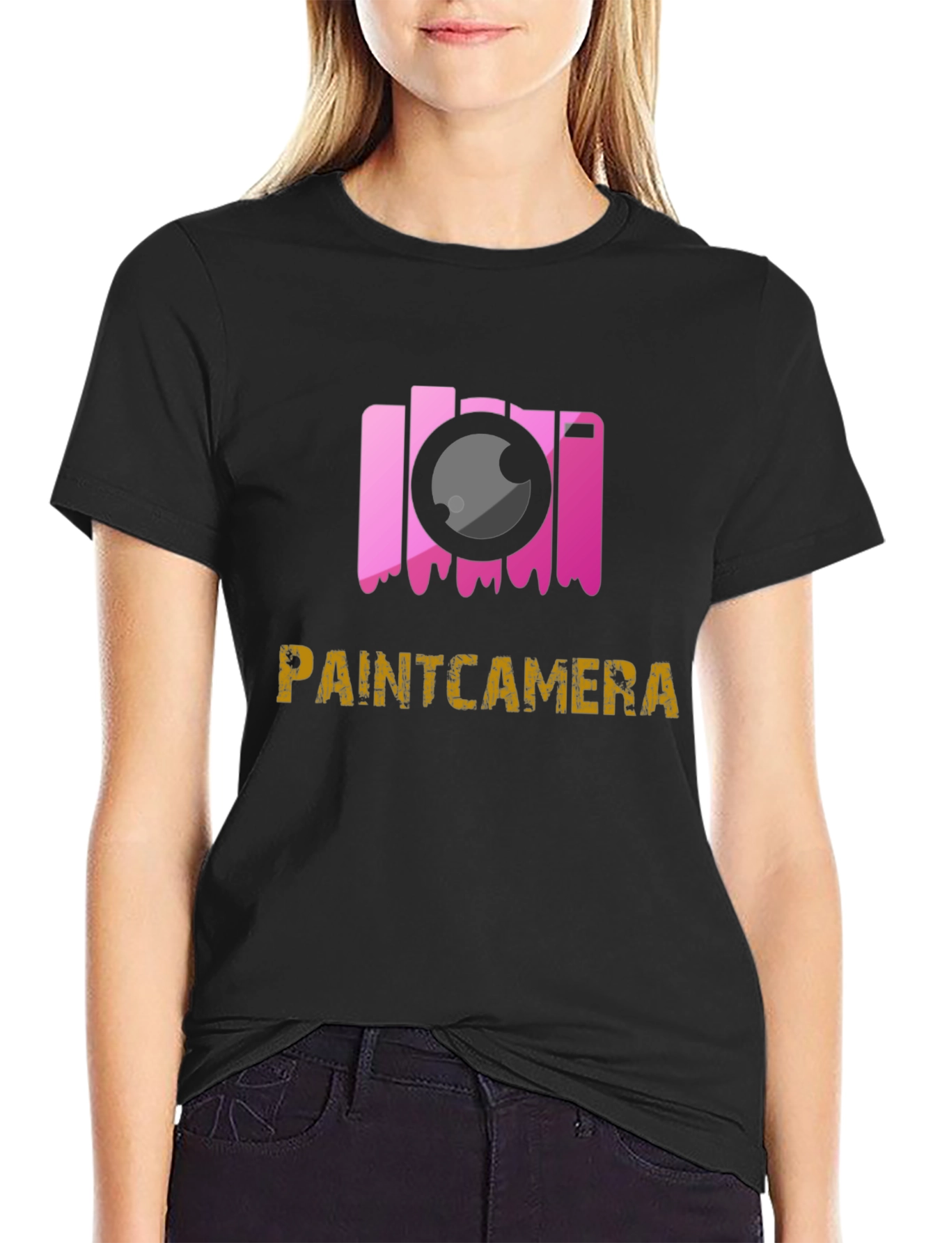 Paint Camera Black Tee