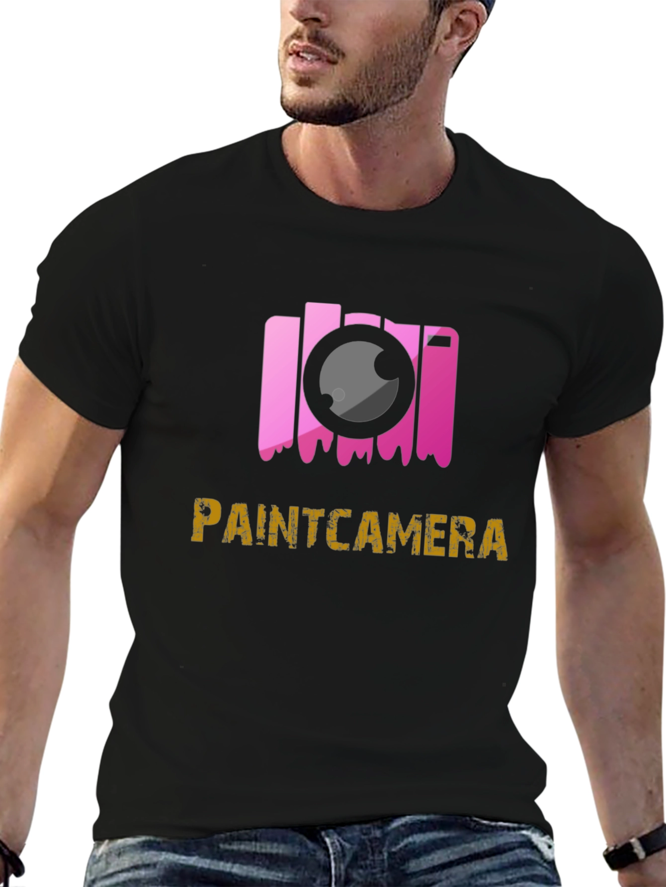 Paint Camera Black Tee